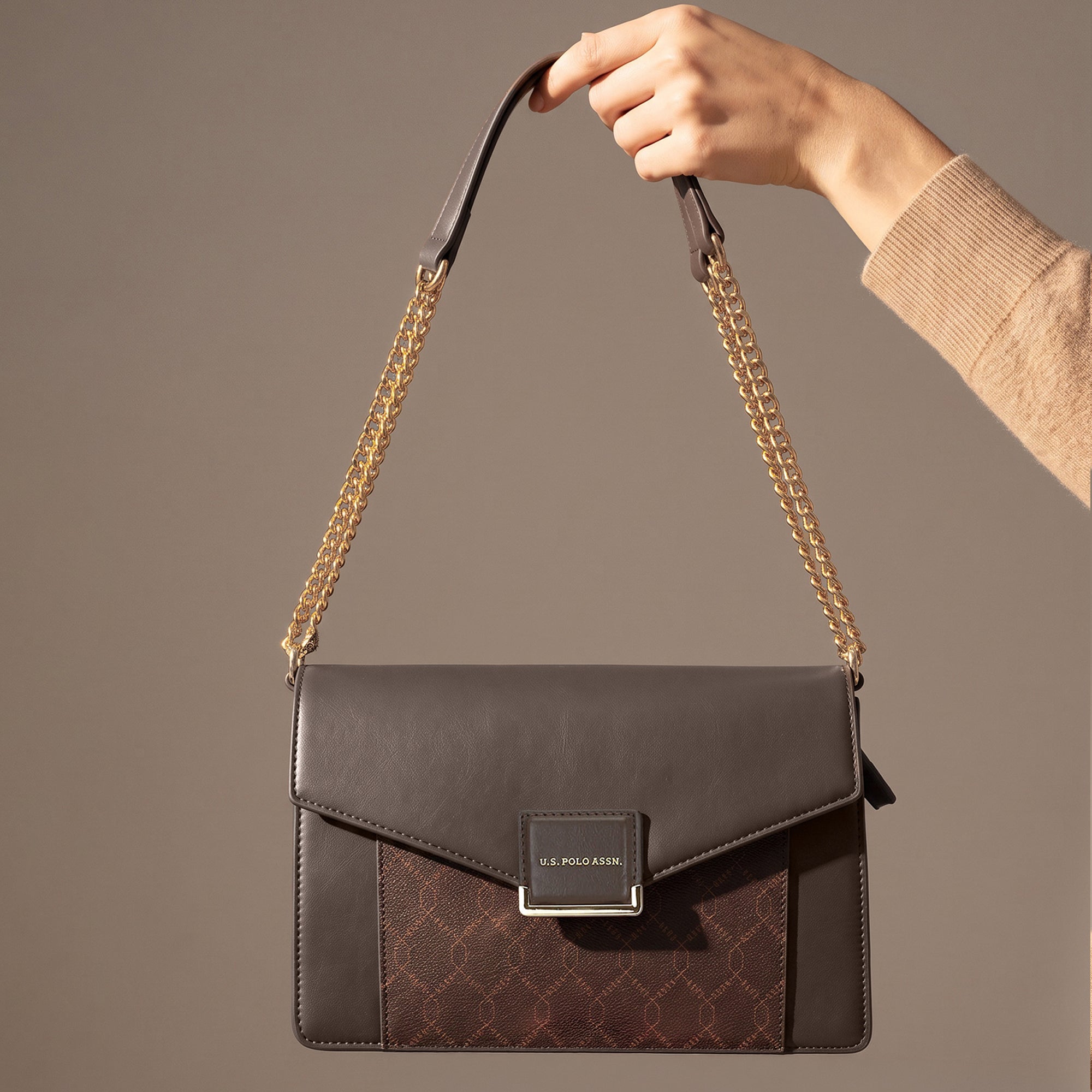 Women Birdy Sling Bag with Monogram Print