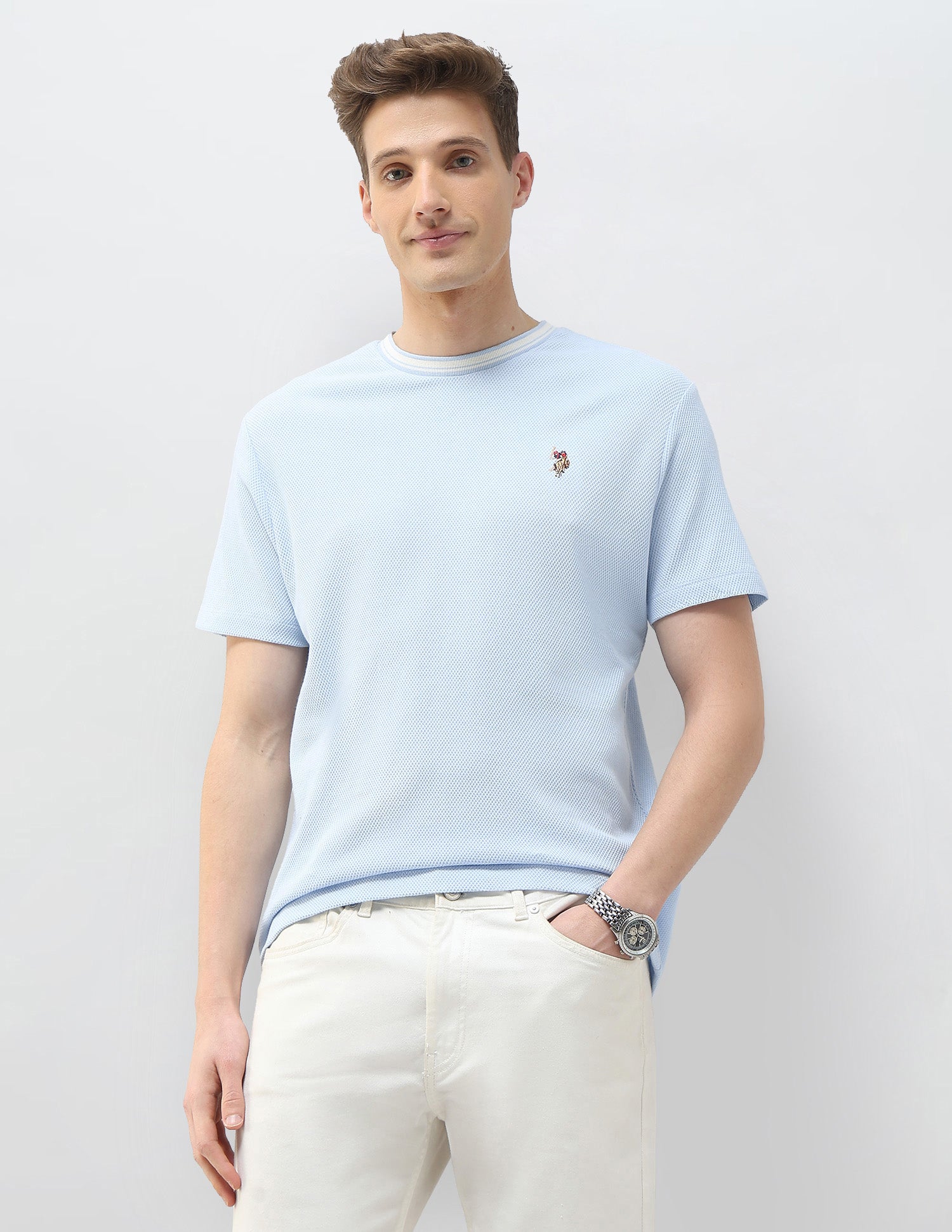 Textured Motel On The Coast Slim Fit T-Shirt