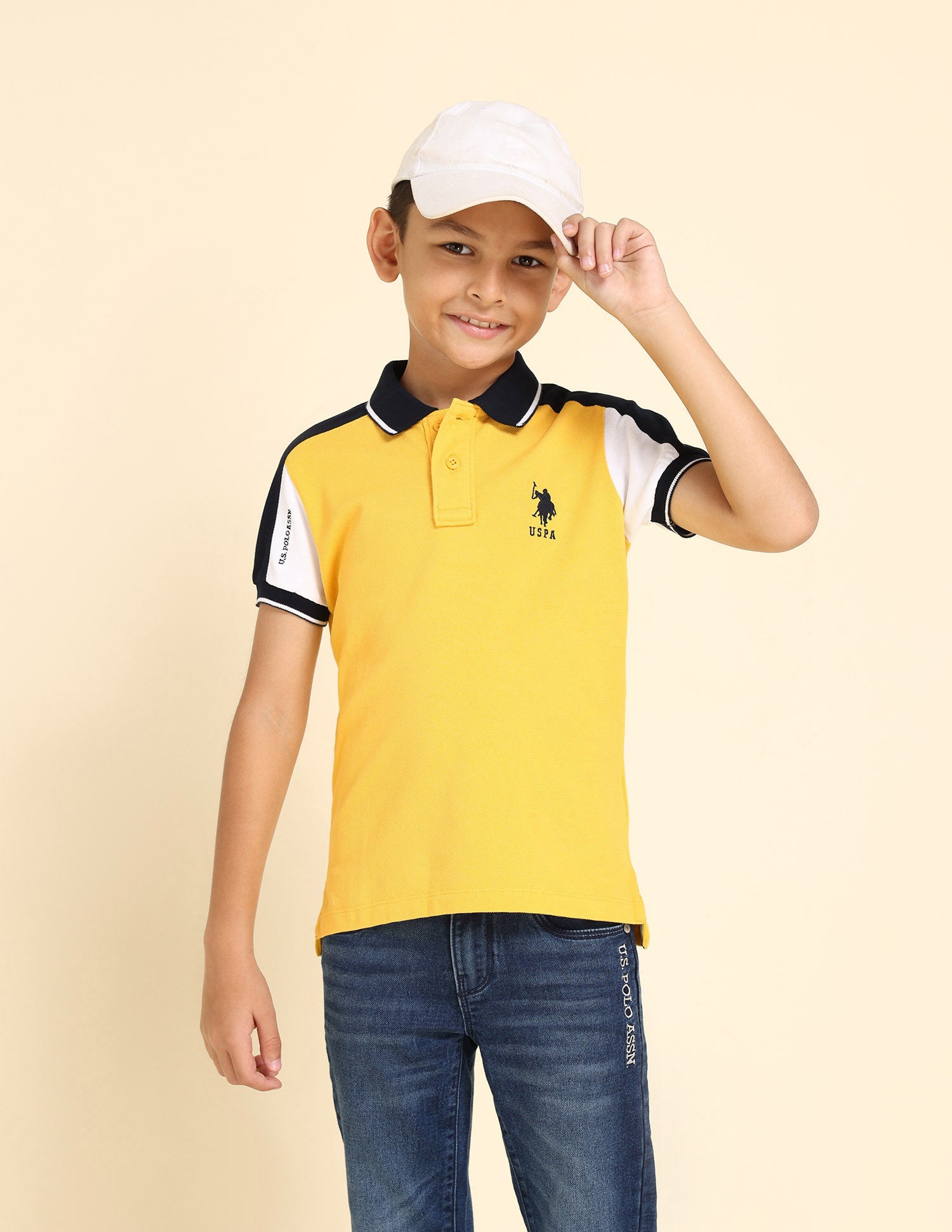 Boys Colour Block Polo Shirt