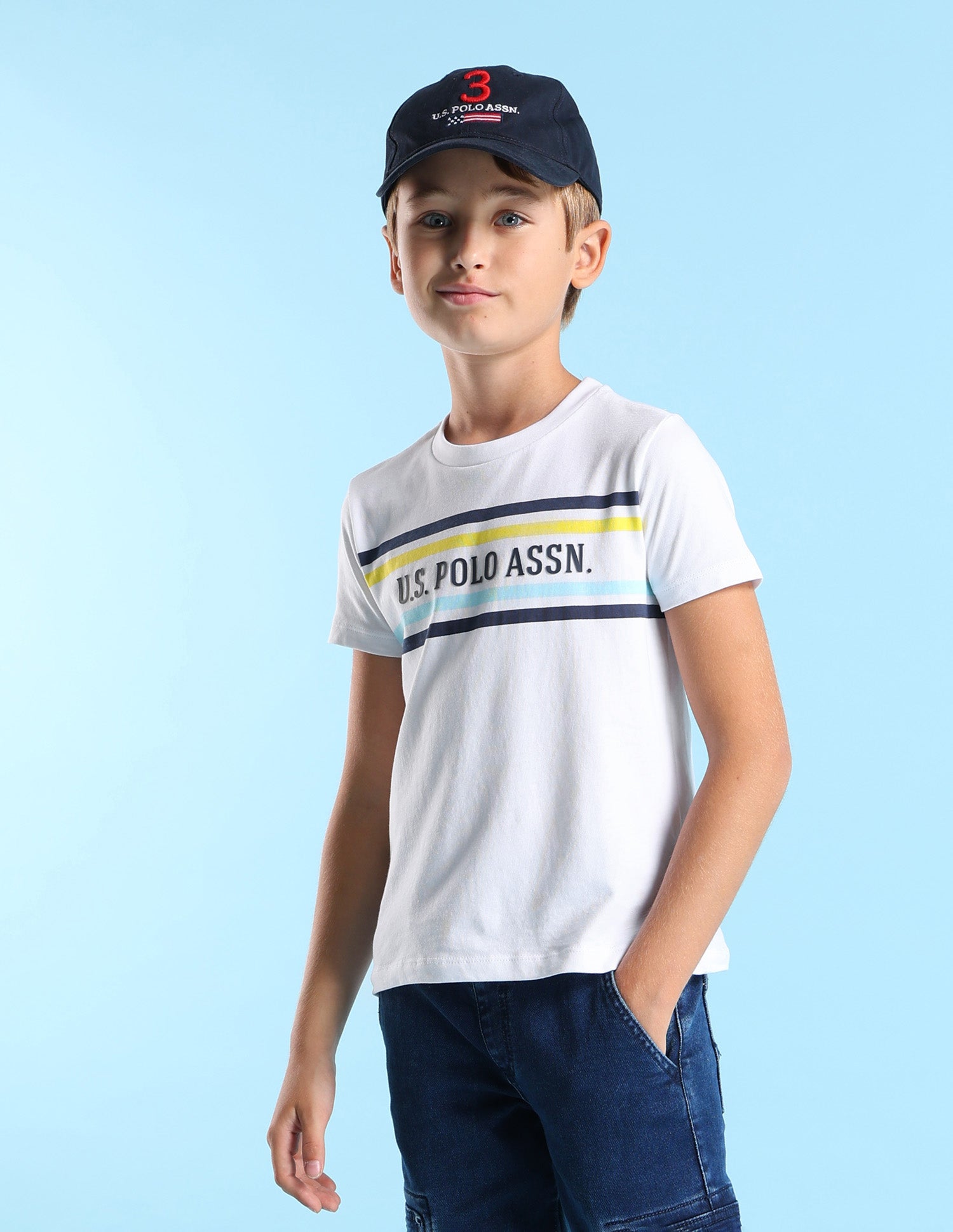 Boys Brand Printed Regular Fit T-Shirt