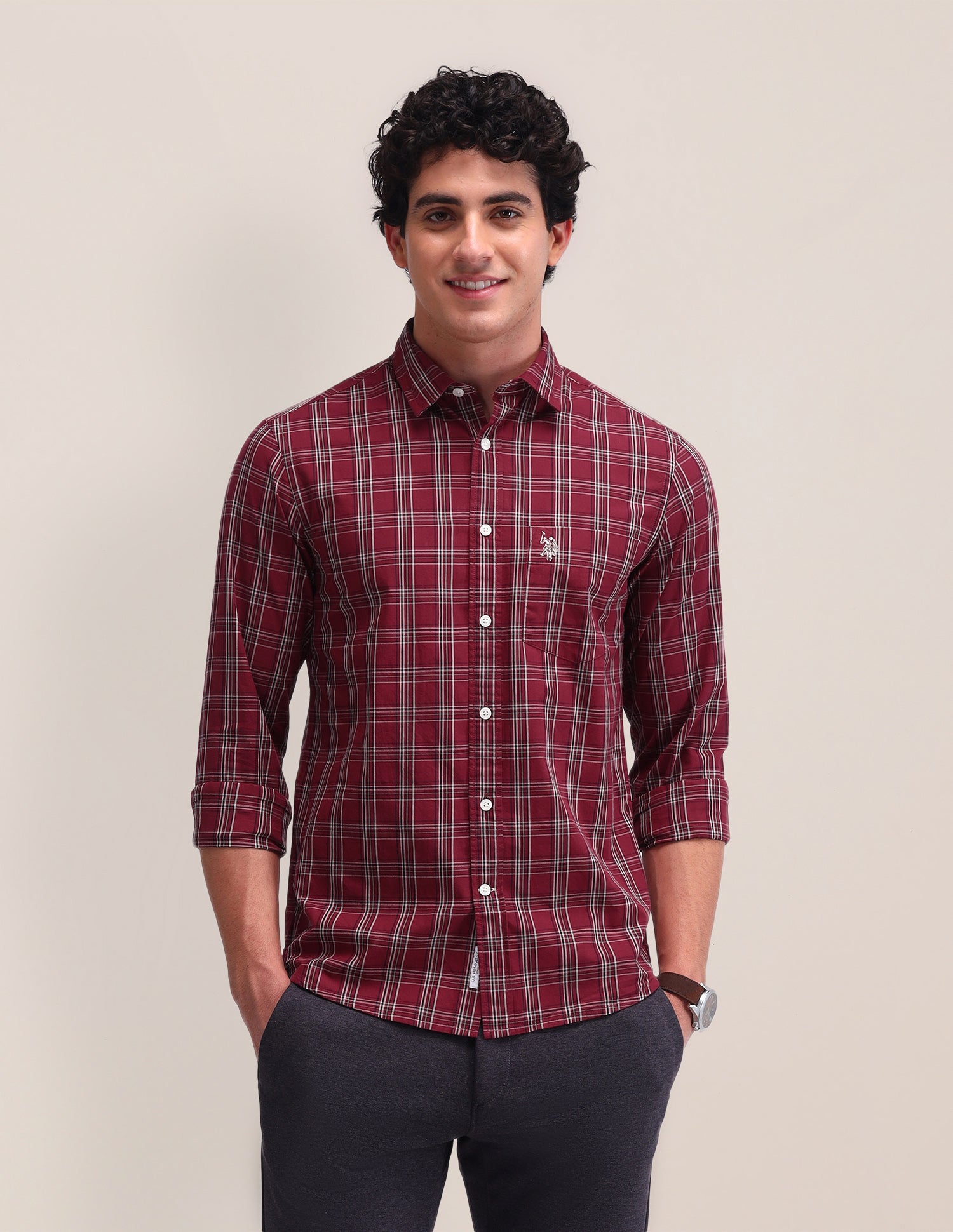 Dupplin Checked Poplin Shirt