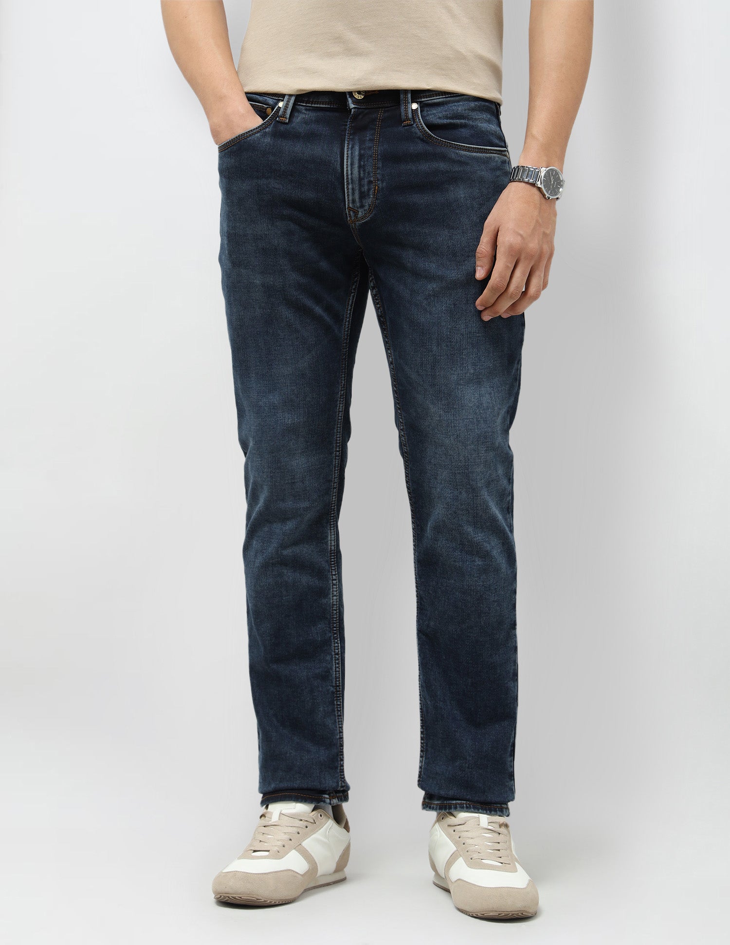 Brandon Slim Tapered Fit Blue Jeans