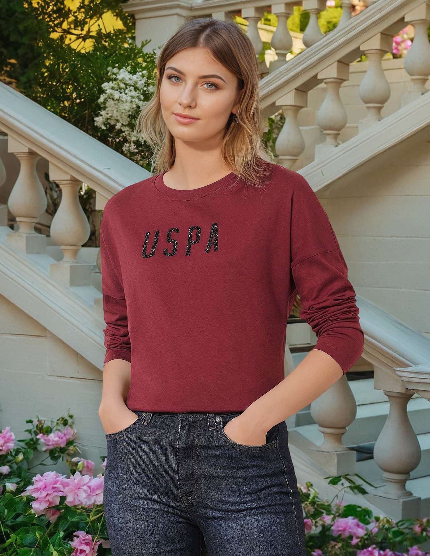 Boxy Fit Brand Embellished T-Shirt