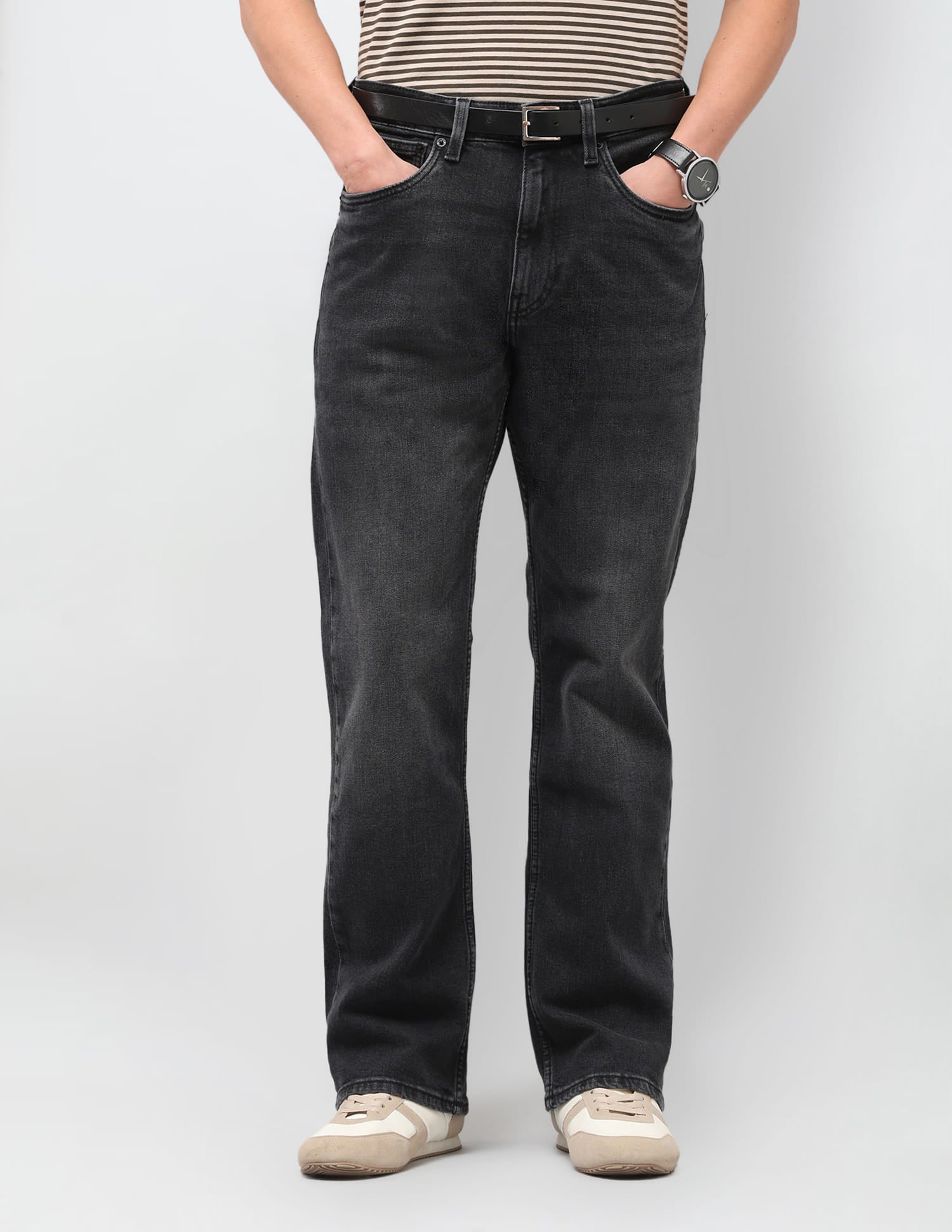 Solid Connor Fit Jeans Black - U.S. Polo Assn. India | Large