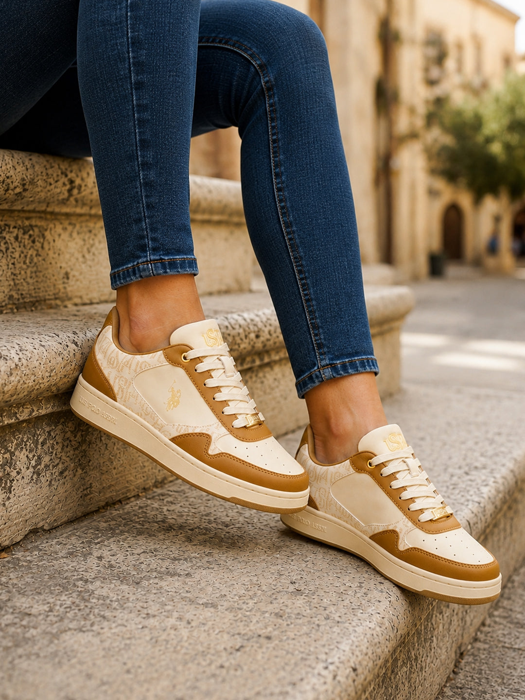 Ira Monogram Printed Sneakers