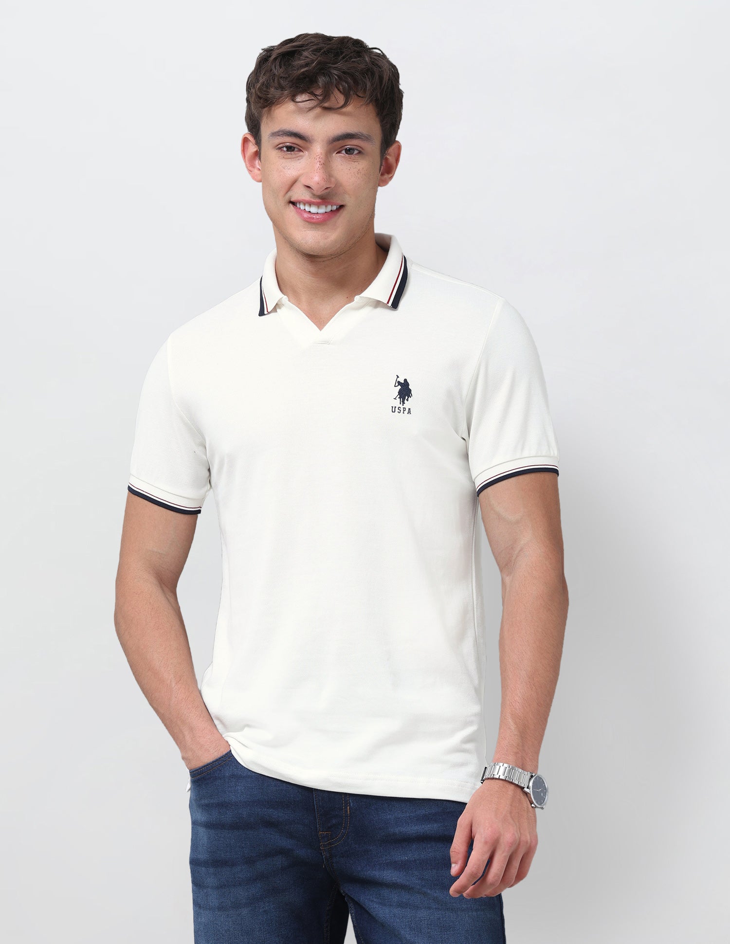 Solid Relaxed Fit Polo Shirt