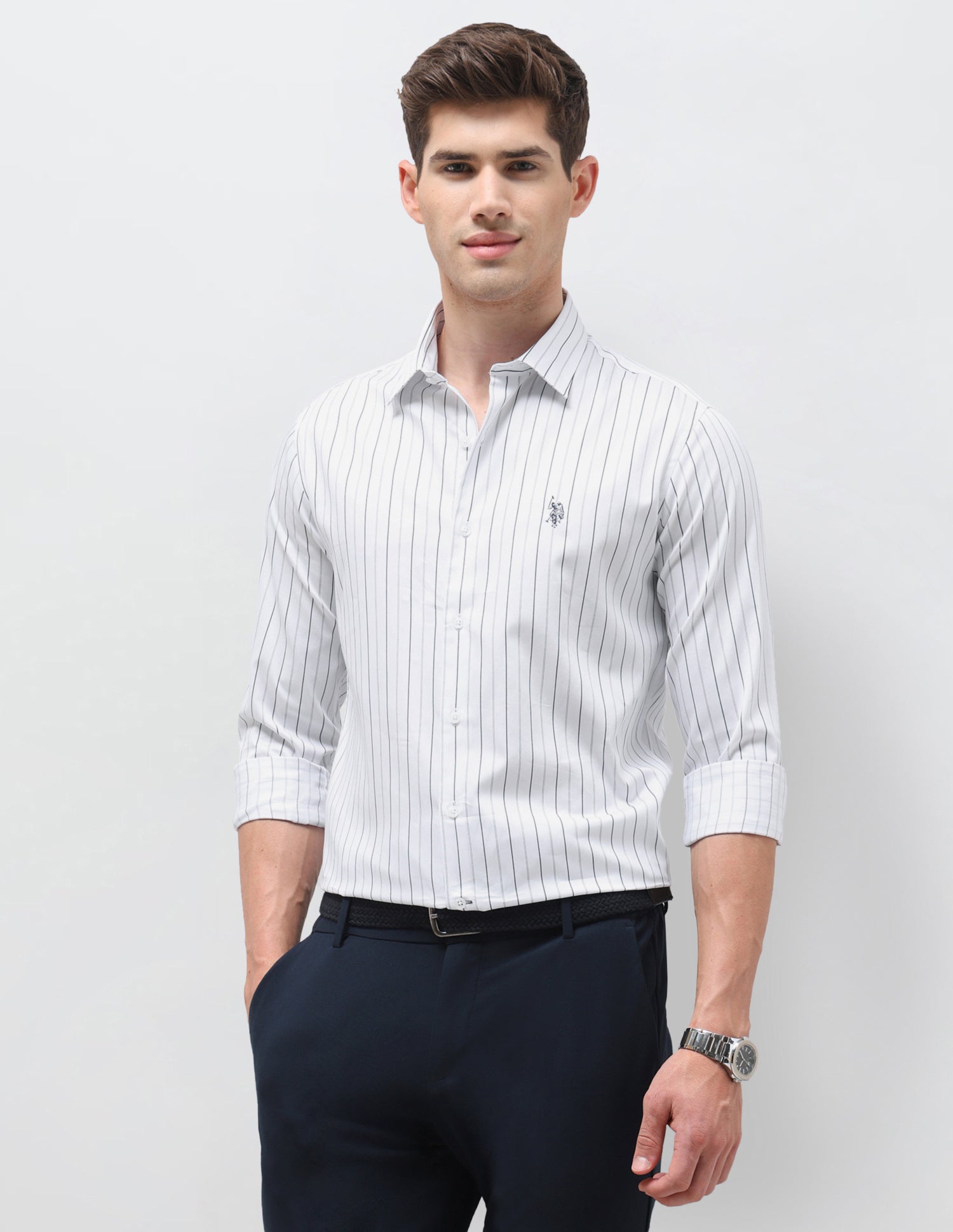 Satin Vertical Striped Shirt