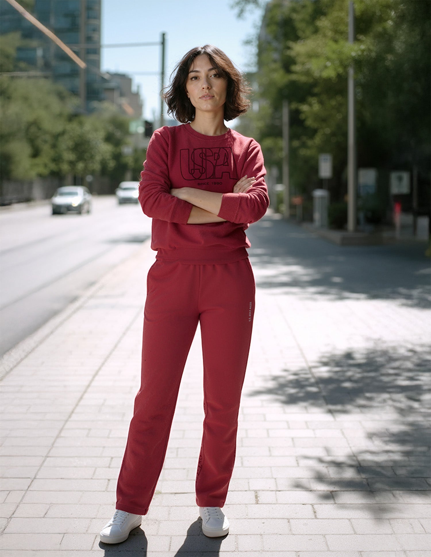 Straight Fit Solid Trousers