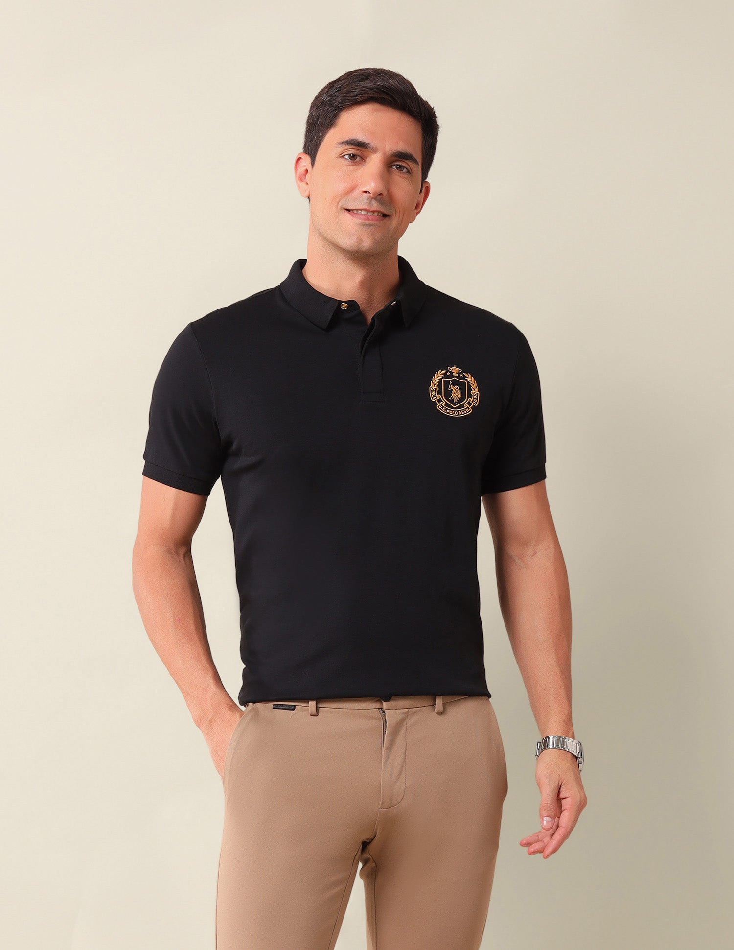 Solid Slim Fit Polo Shirt