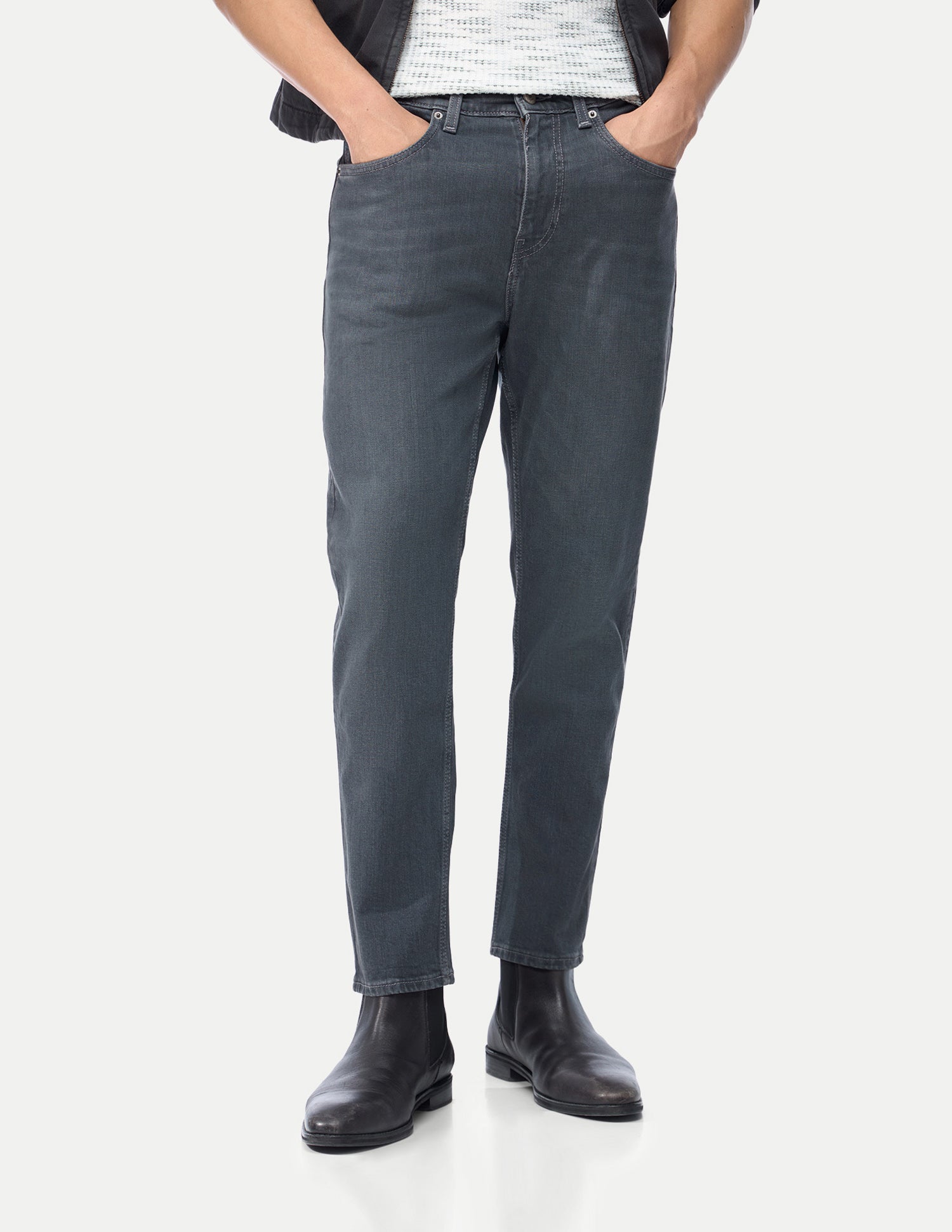 Cole Comfort Cropped Fit Grey Jeans Washed Grey - U.S. Polo Assn. India | Large