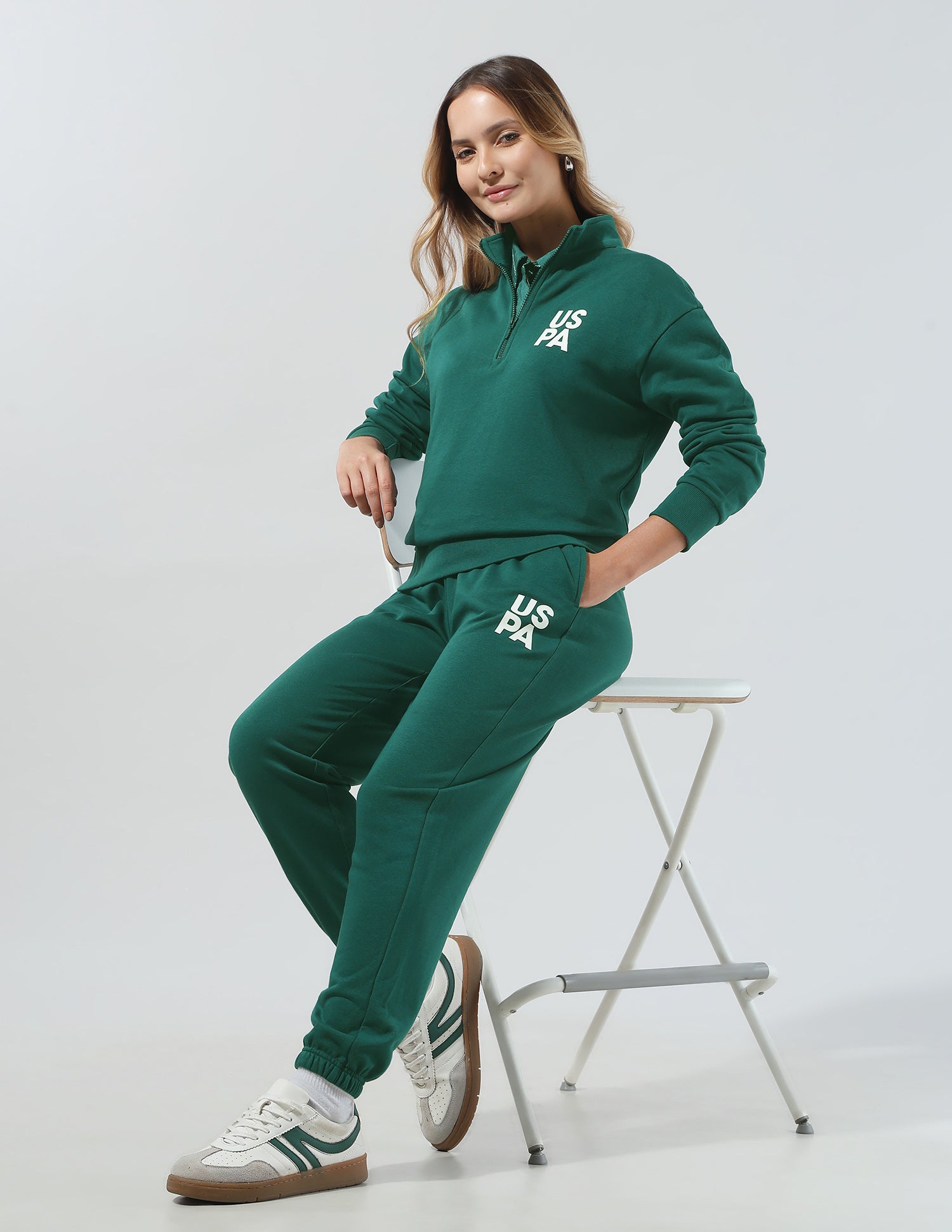 Relaxed Fit Solid Cord Set Dark Green - U.S. Polo Assn. India | Large