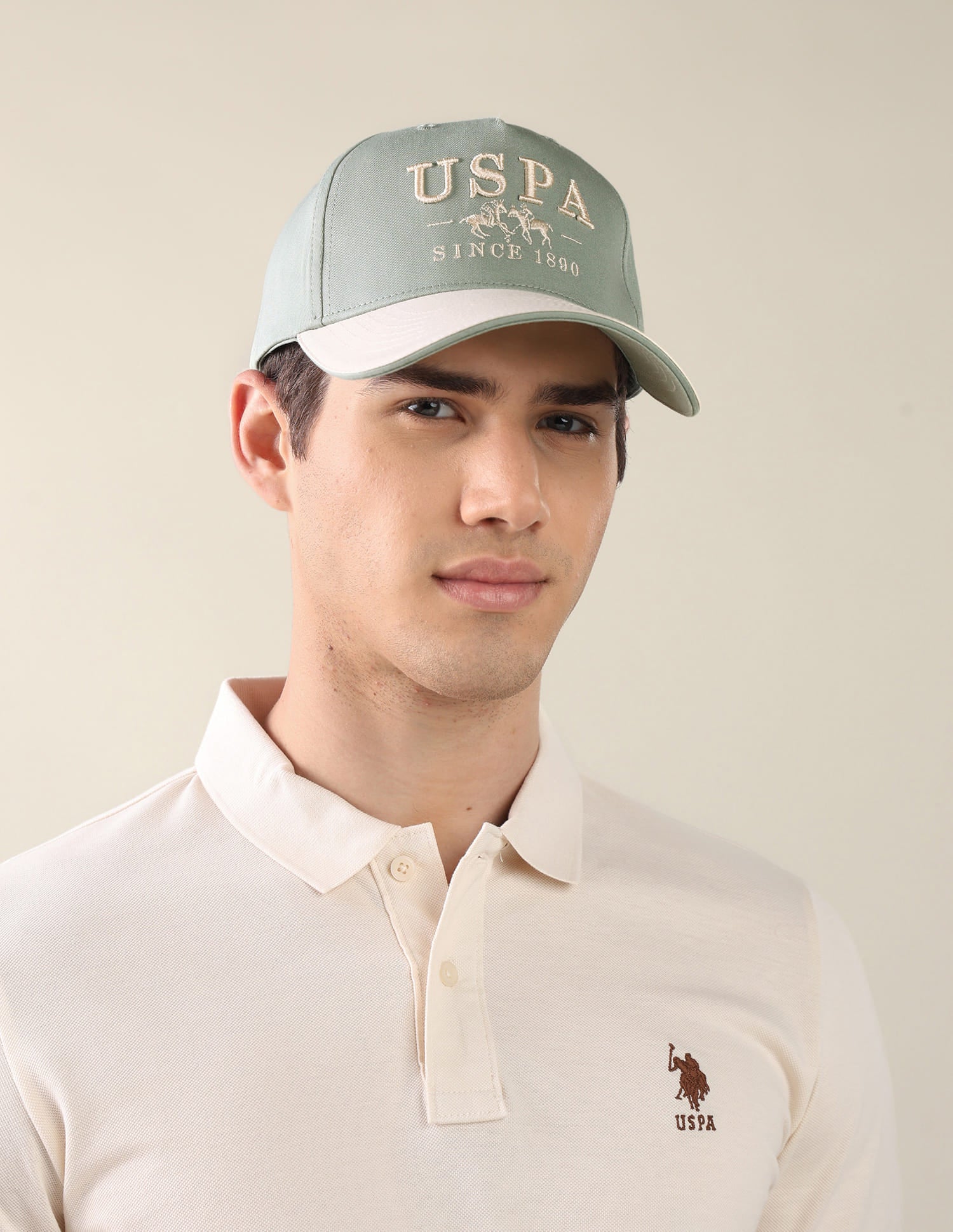 Brand Embroidered Twill Cap Green - U.S. Polo Assn. India | Large