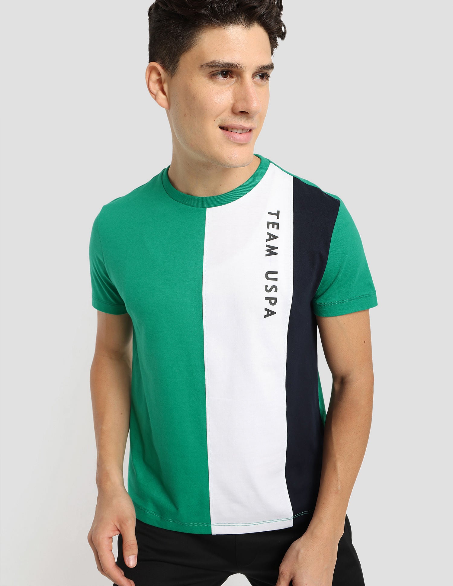 Colour Block Training T-Shirt Green - U.S. POLO ASSN. | Large