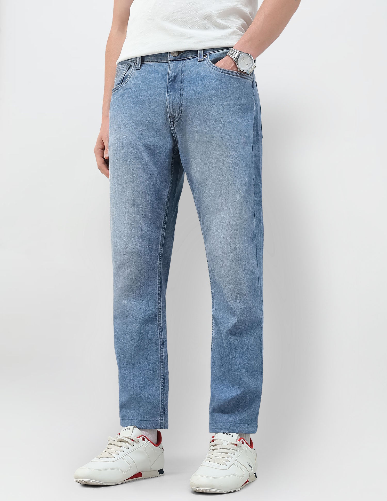 Stone Wash Bootcut Fit Jeans