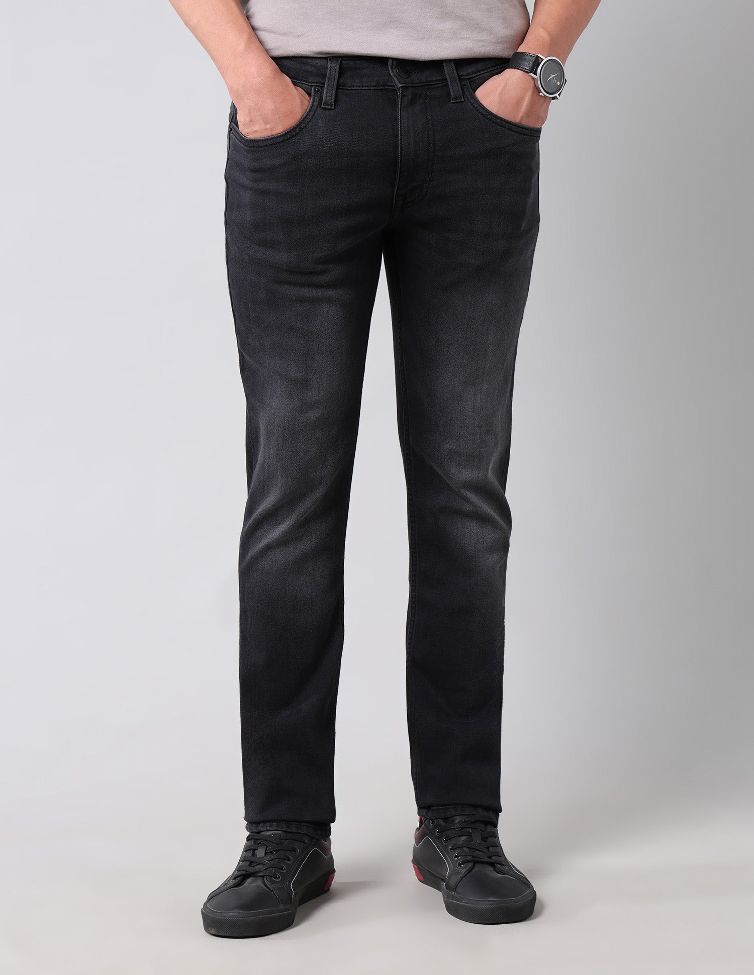 Brandon Slim Tapered Fit Black Jeans Black - U.S. Polo Assn. India | Large