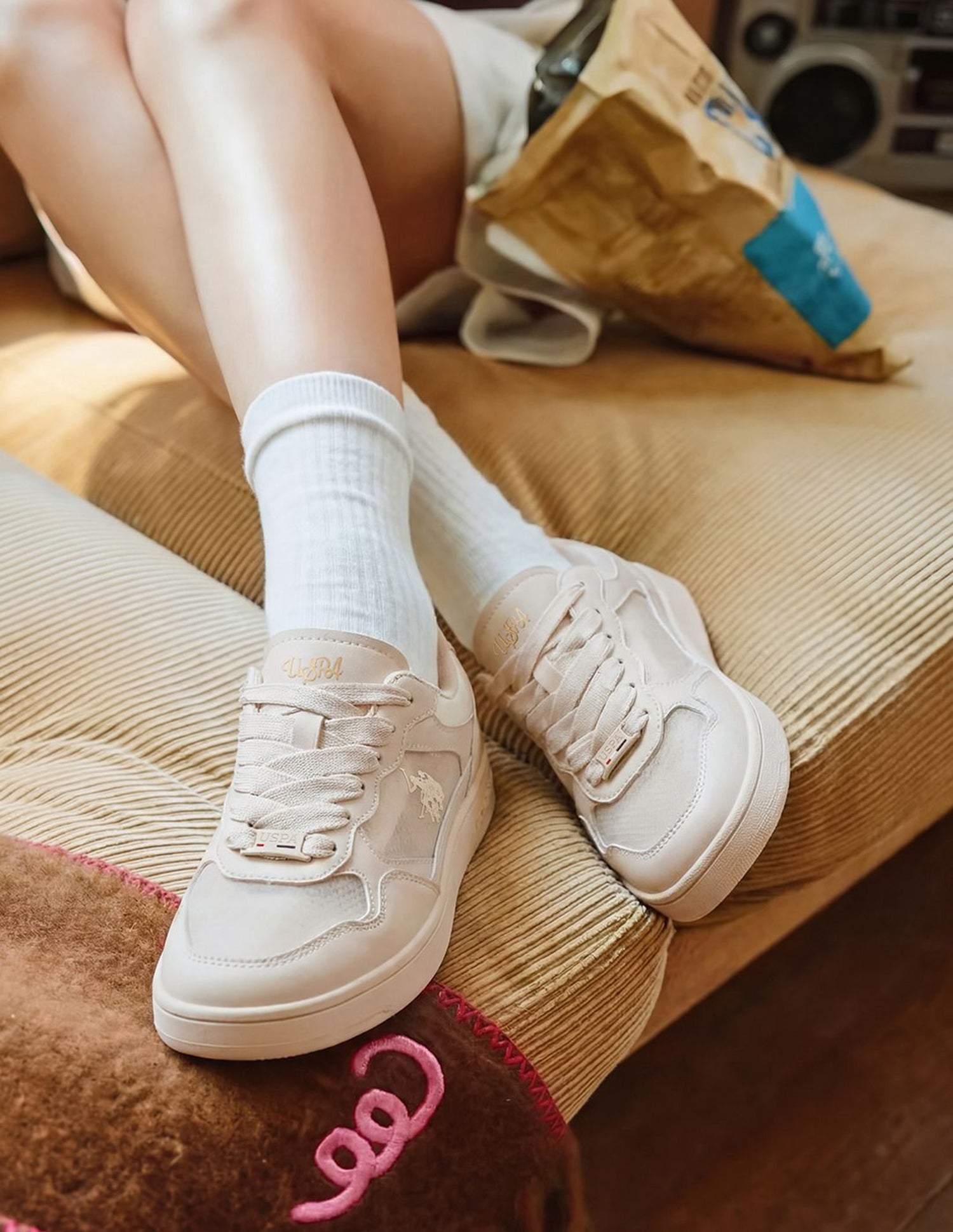 Zira Beige Sneakers Shoes