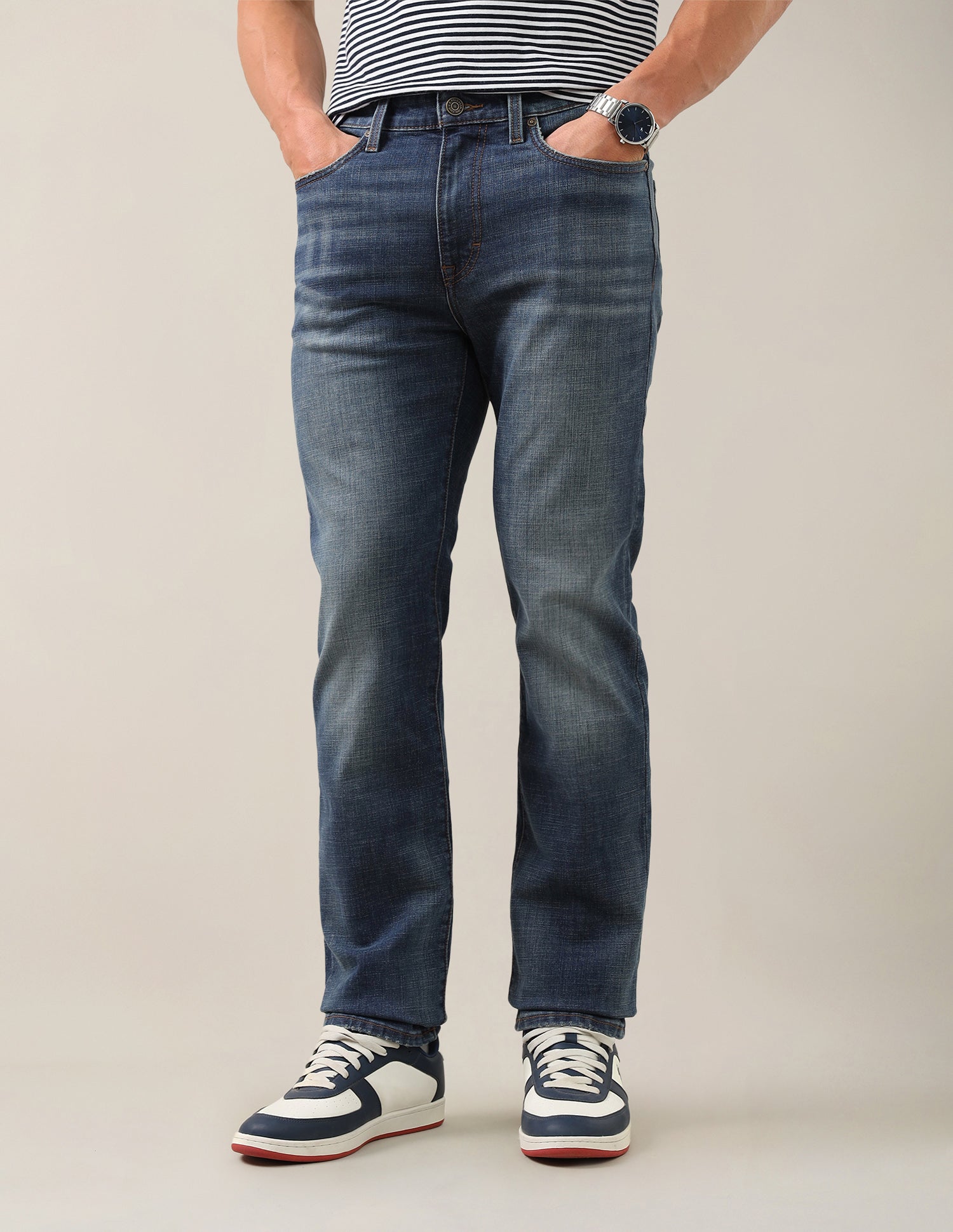 Harold Slim Straight Fit Blue Jeans Blue - U.S. Polo Assn. India | Large