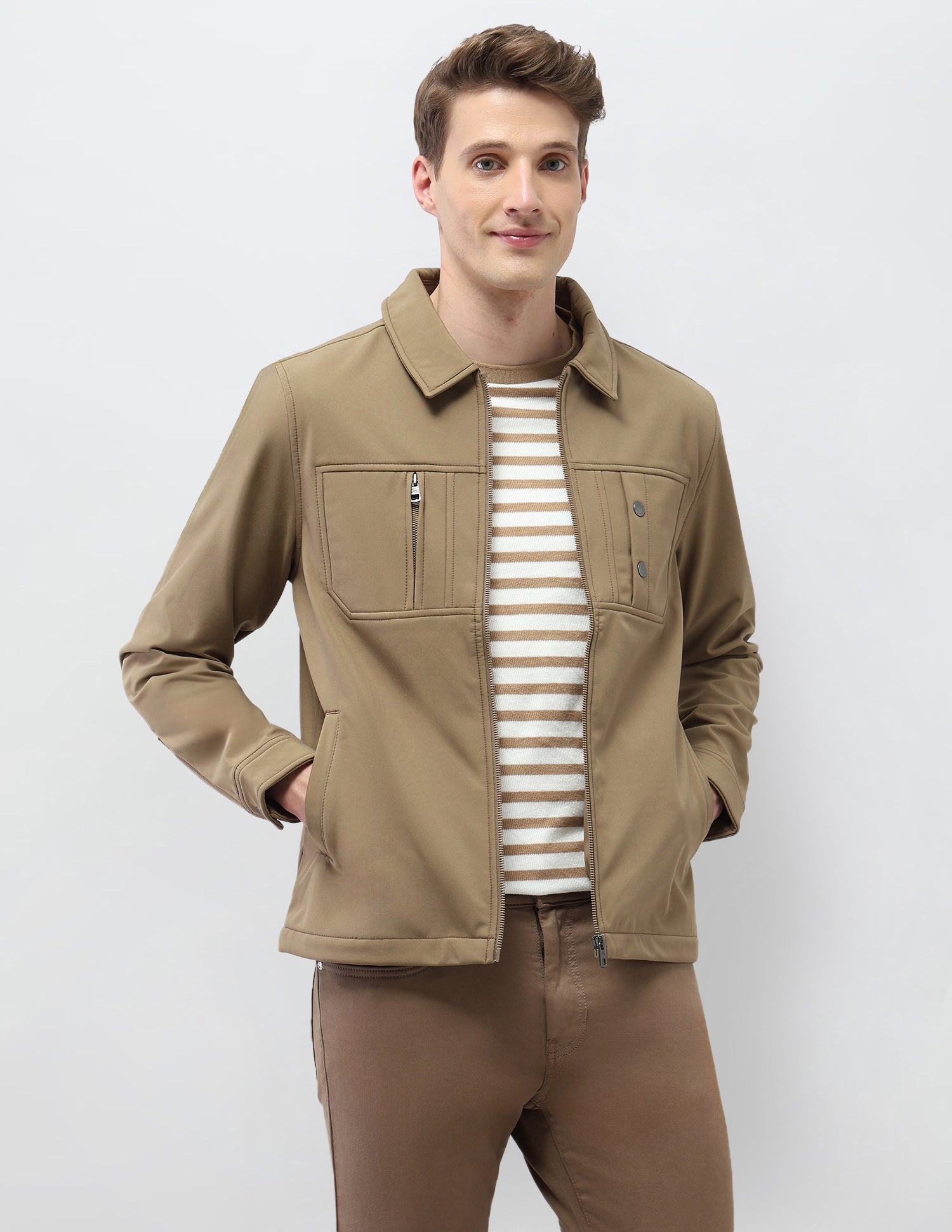 Solid Regular Fit Jacket