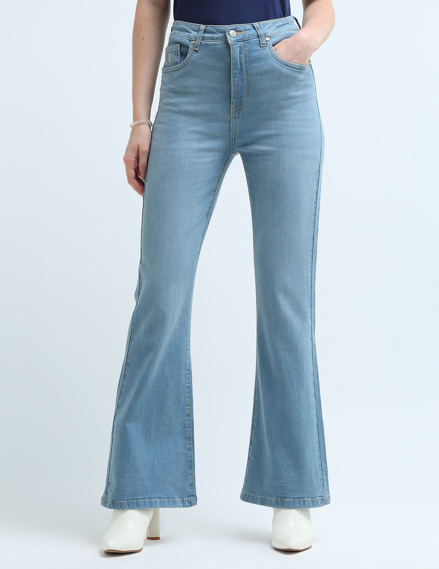 High Rise Flare Fit Jeans