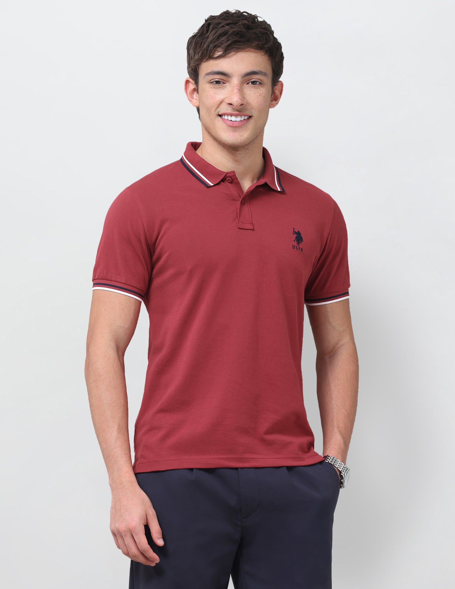 Solid Regular Fit Polo Shirt