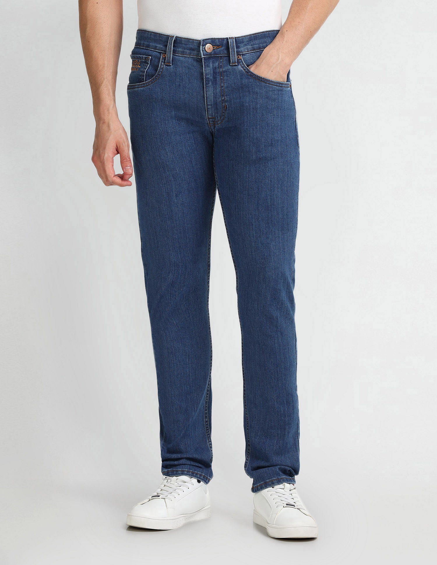 Regallo Skinny Fit Blue Jeans Blue - U.S. Polo Assn. India | Large
