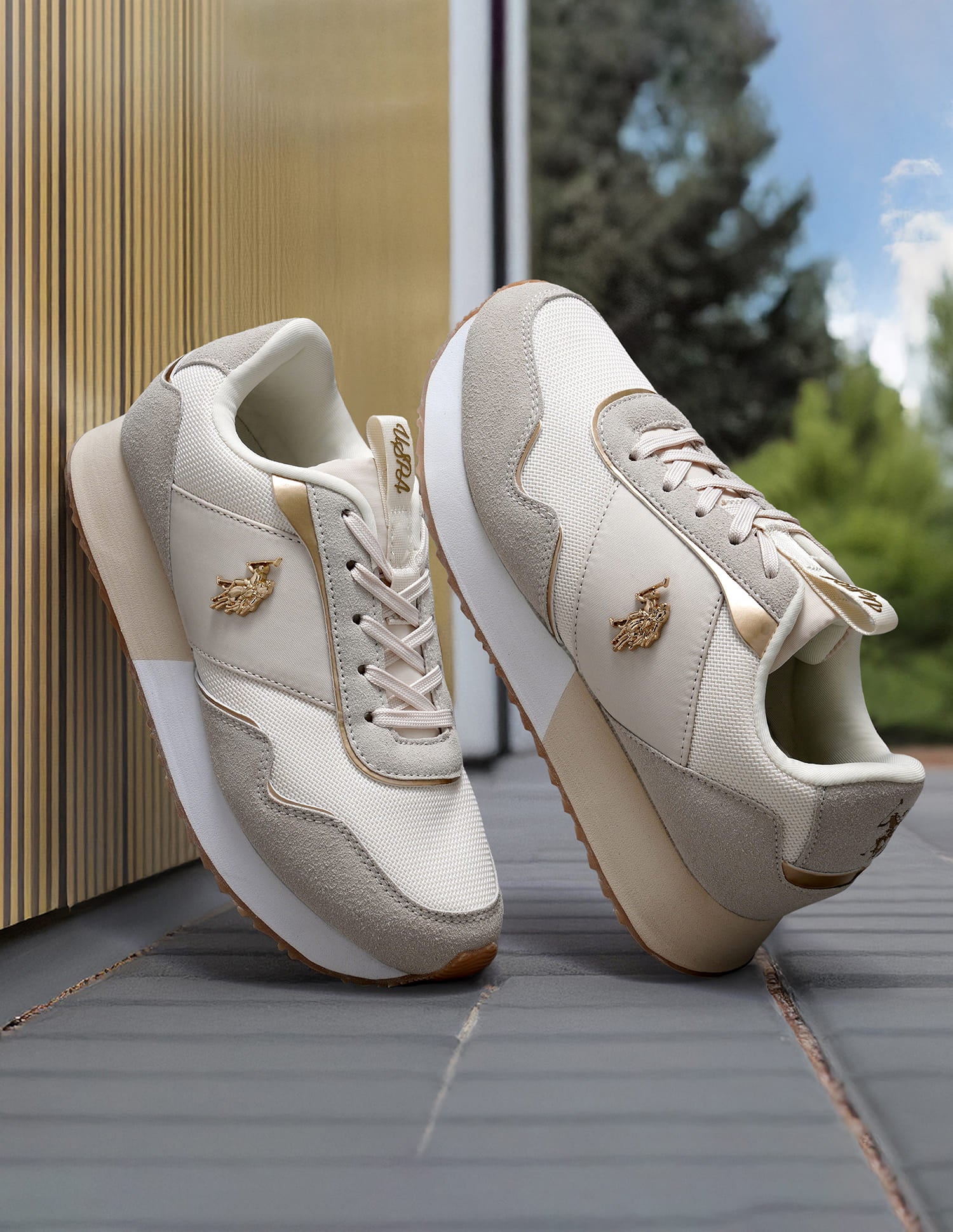 Judy 2.0 Beige Lightweight Sneaker Shoes Beige - U.S. Polo Assn. India | Large