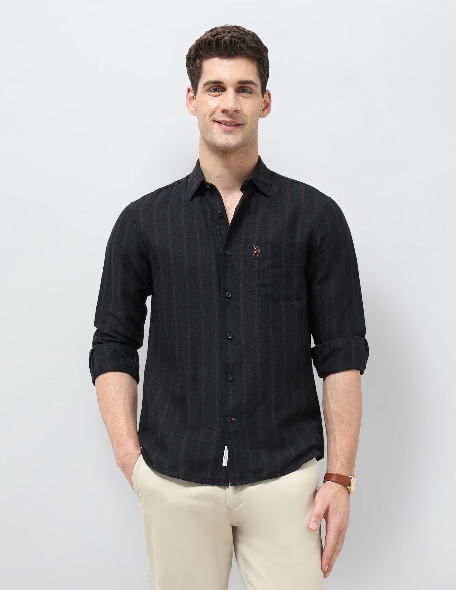 Vertical Striped Tailored Fit Shirt