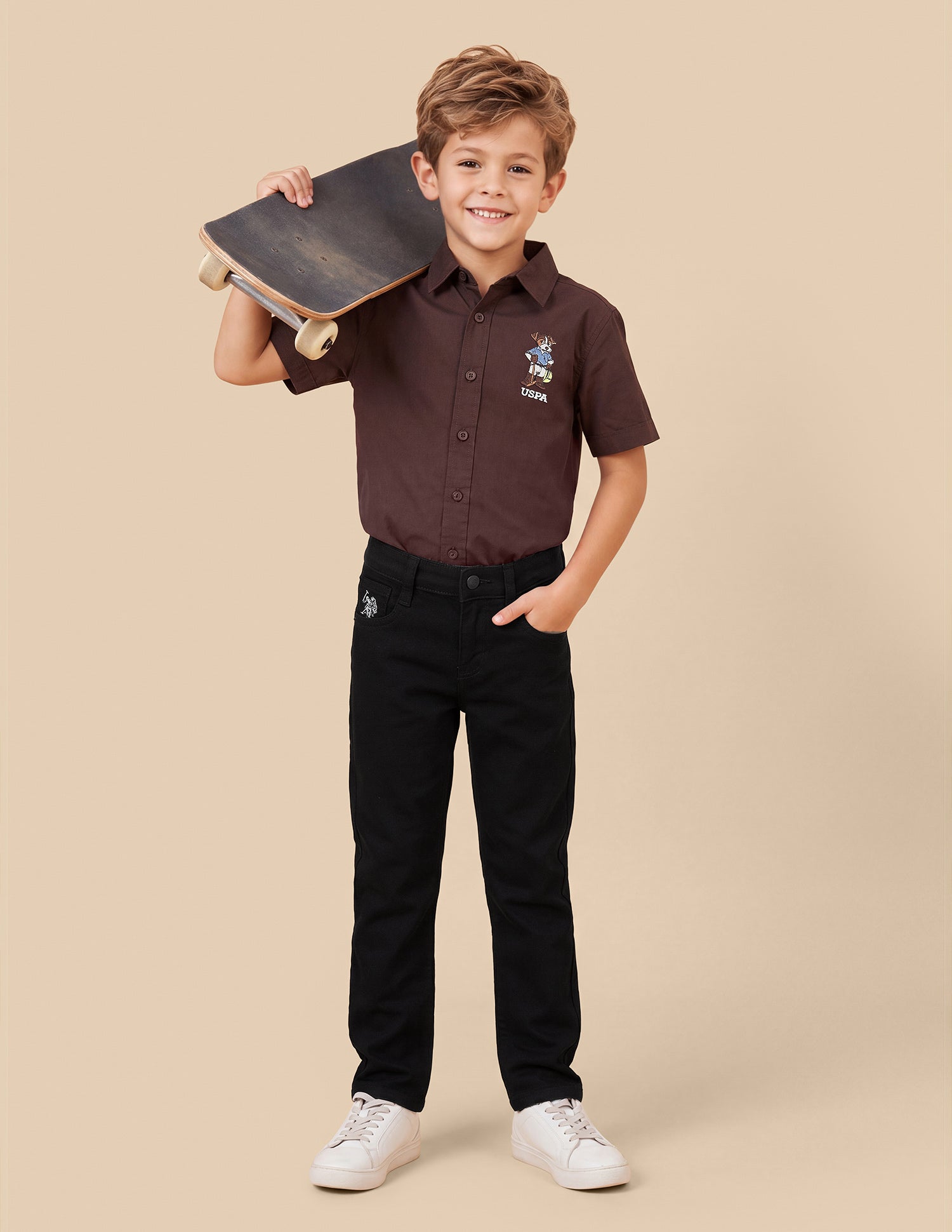 Relaxed Fit Black Jeans Black - U.S. Polo Assn. India | Large