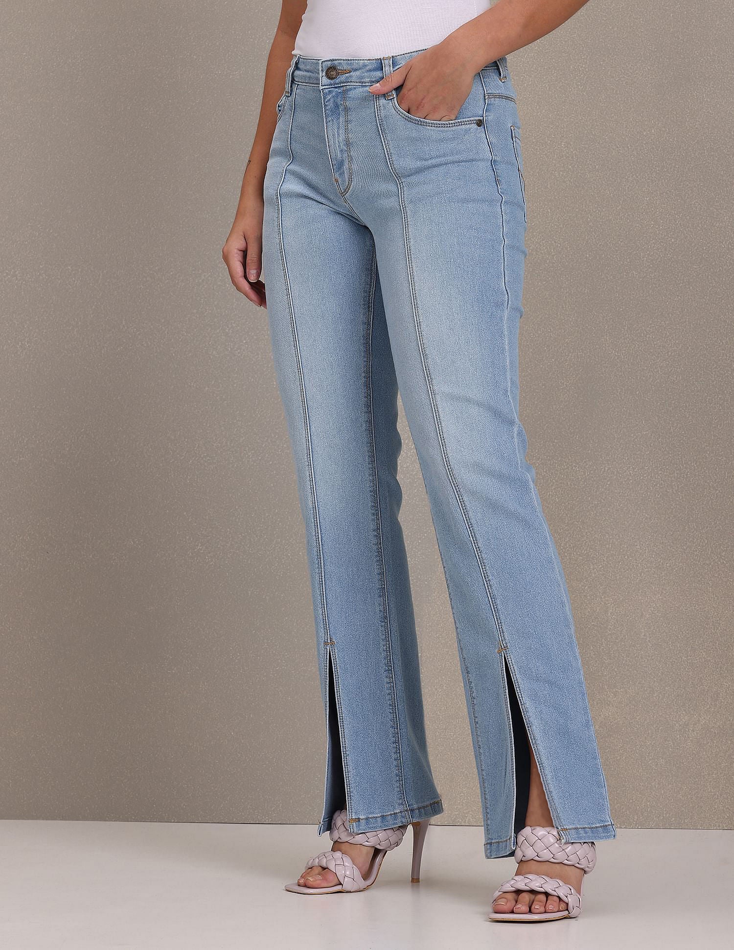 High Rise Straight Jeans Light Indigo - U.S. Polo Assn. India | Large