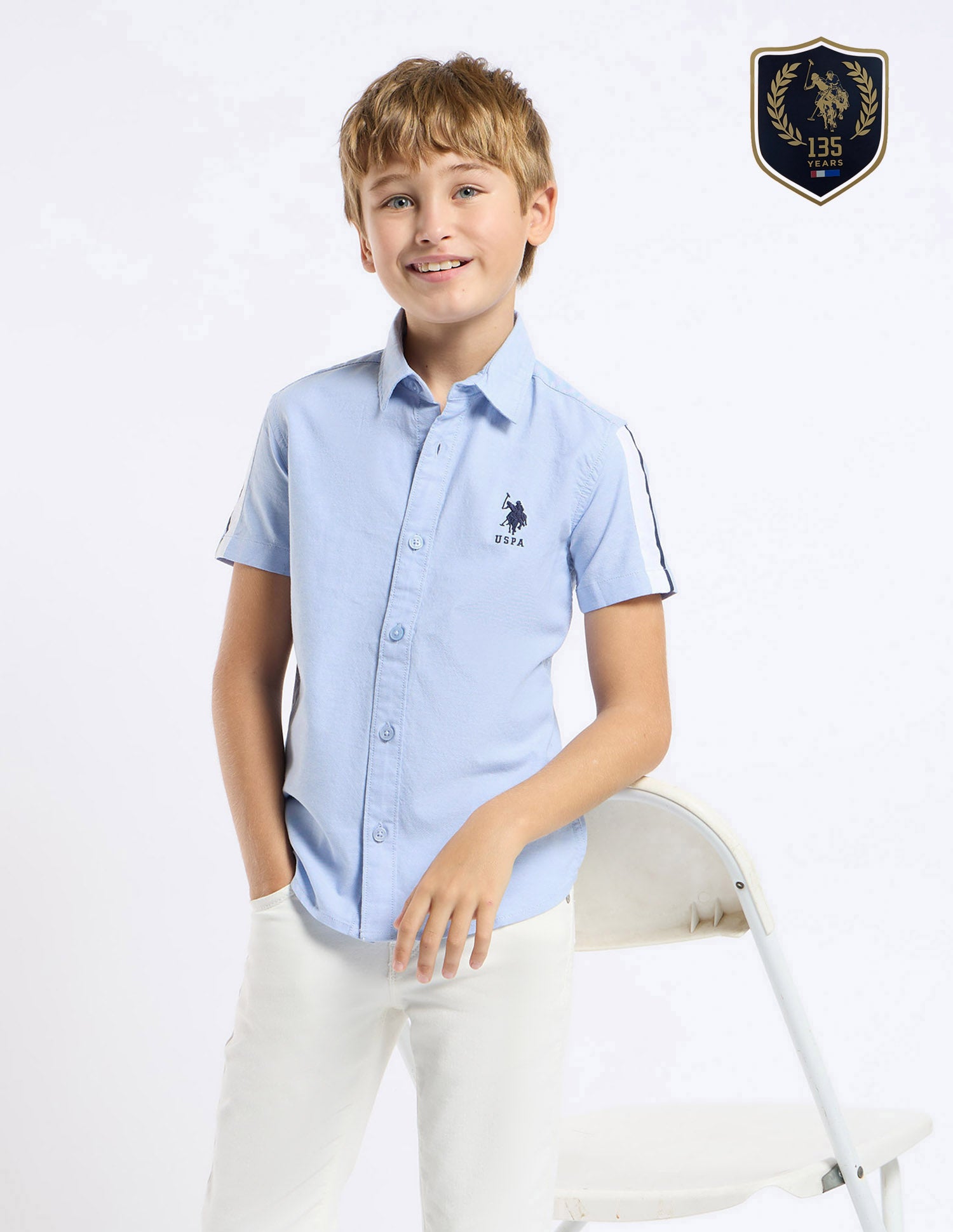 Boys Solid Regular Fit Shirt