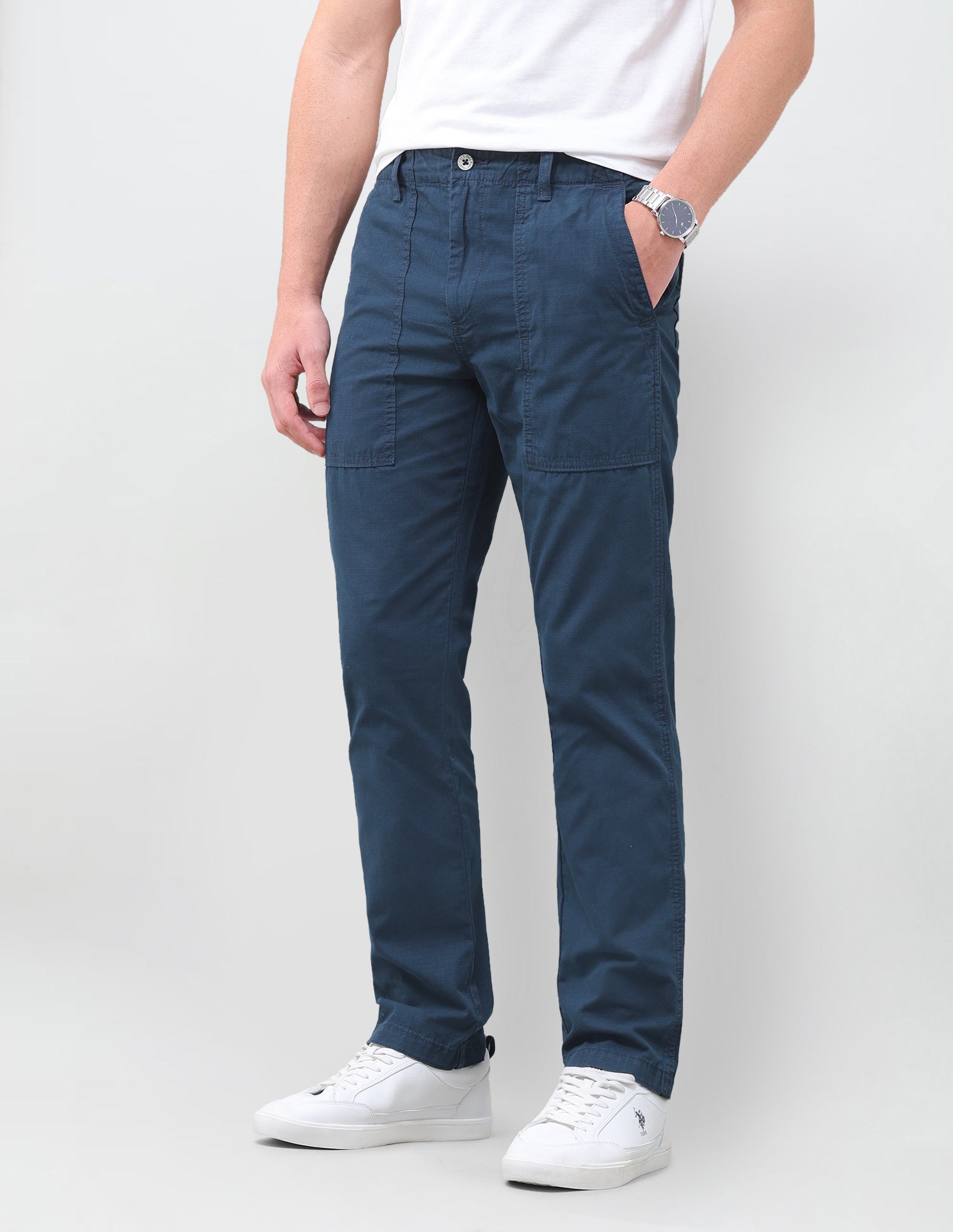 Harold Slim Straight Fit Mid Rise Trouser
