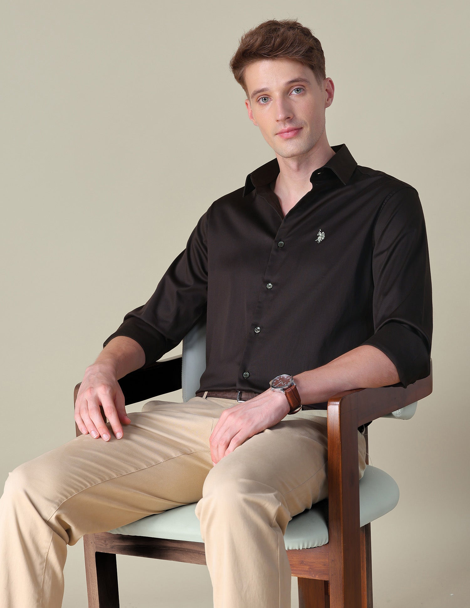 Satin Tailored Fit Shirt