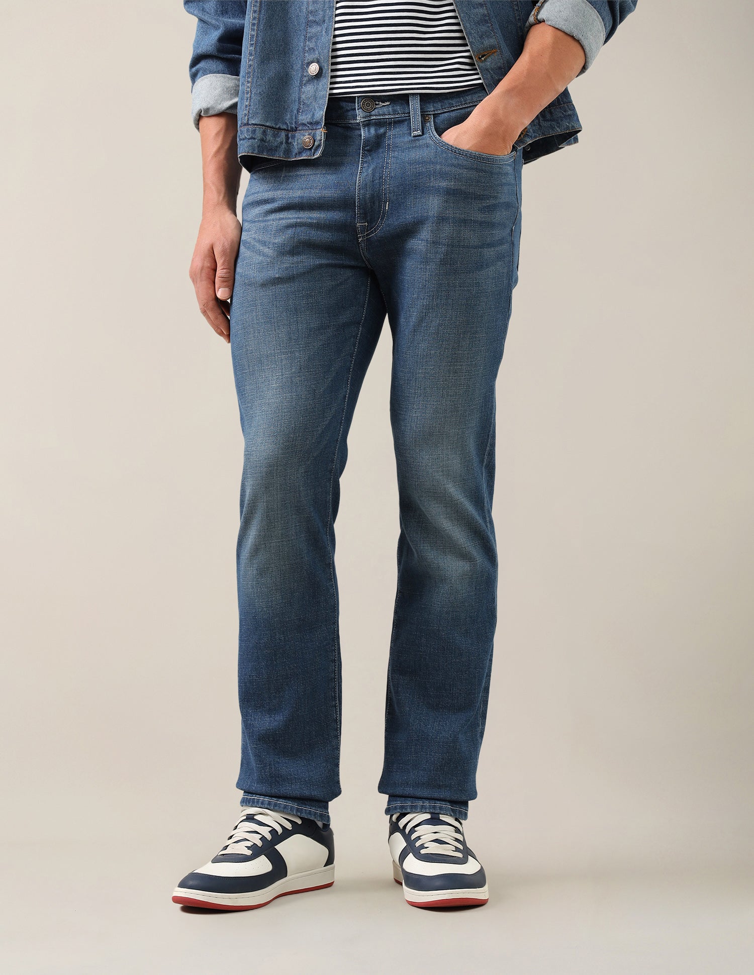 Harold Slim Straight Fit Blue Jeans Blue - U.S. Polo Assn. India | Large