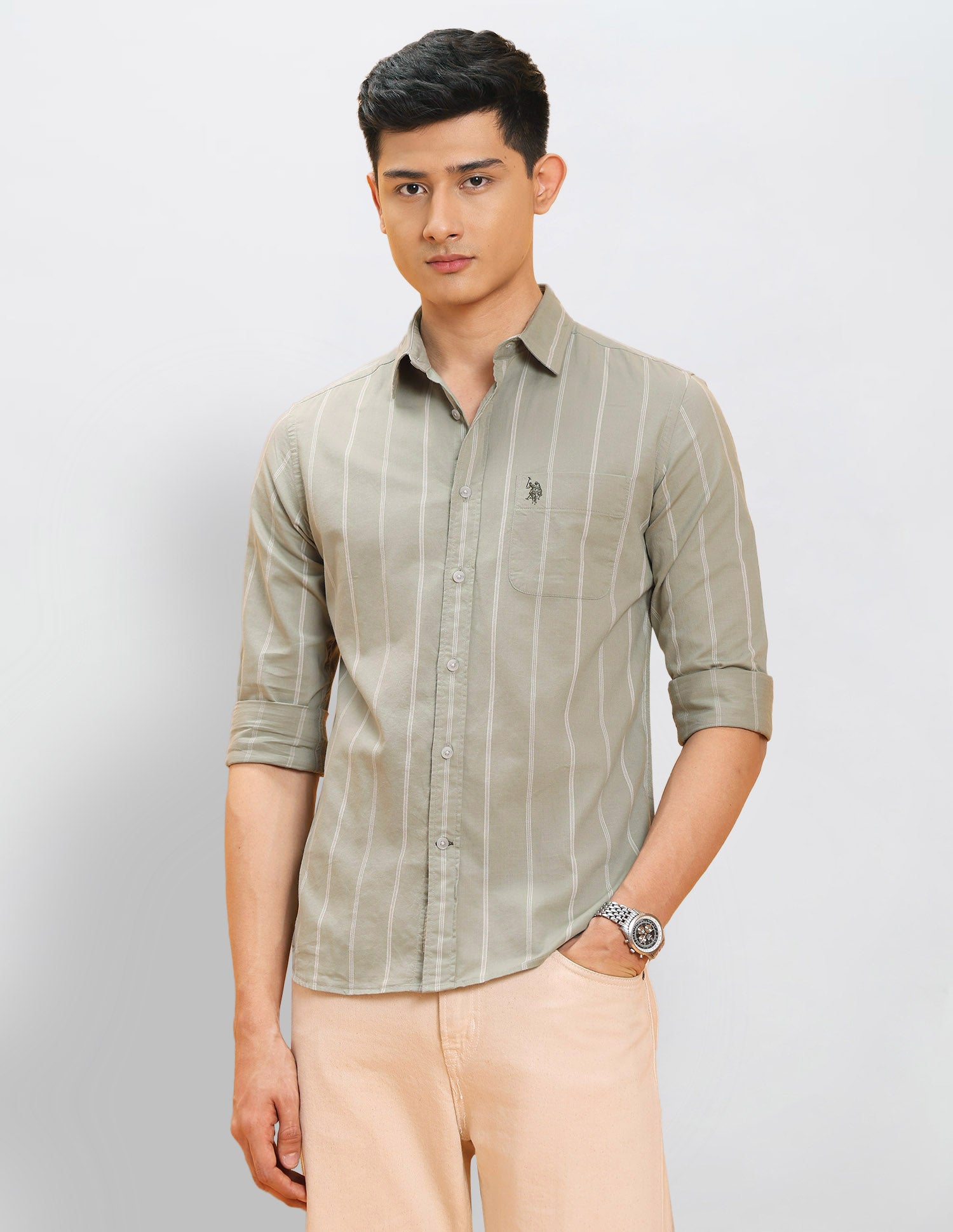 Vertical Striped Pure Cotton Shirt