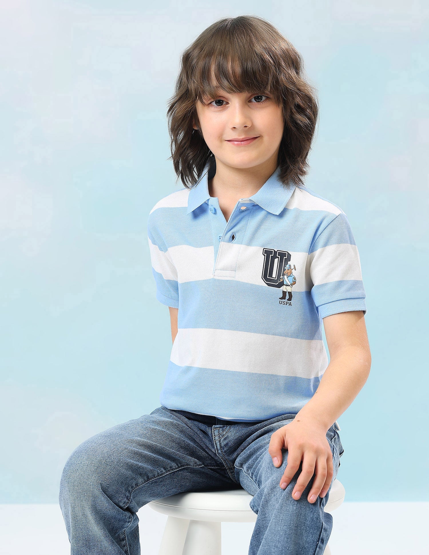 Horizontal Striped Regular Fit Polo Shirt