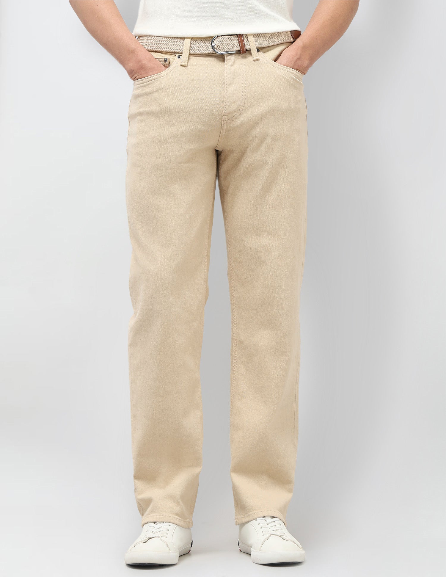 Shawn Relaxed Fit Beige Jeans