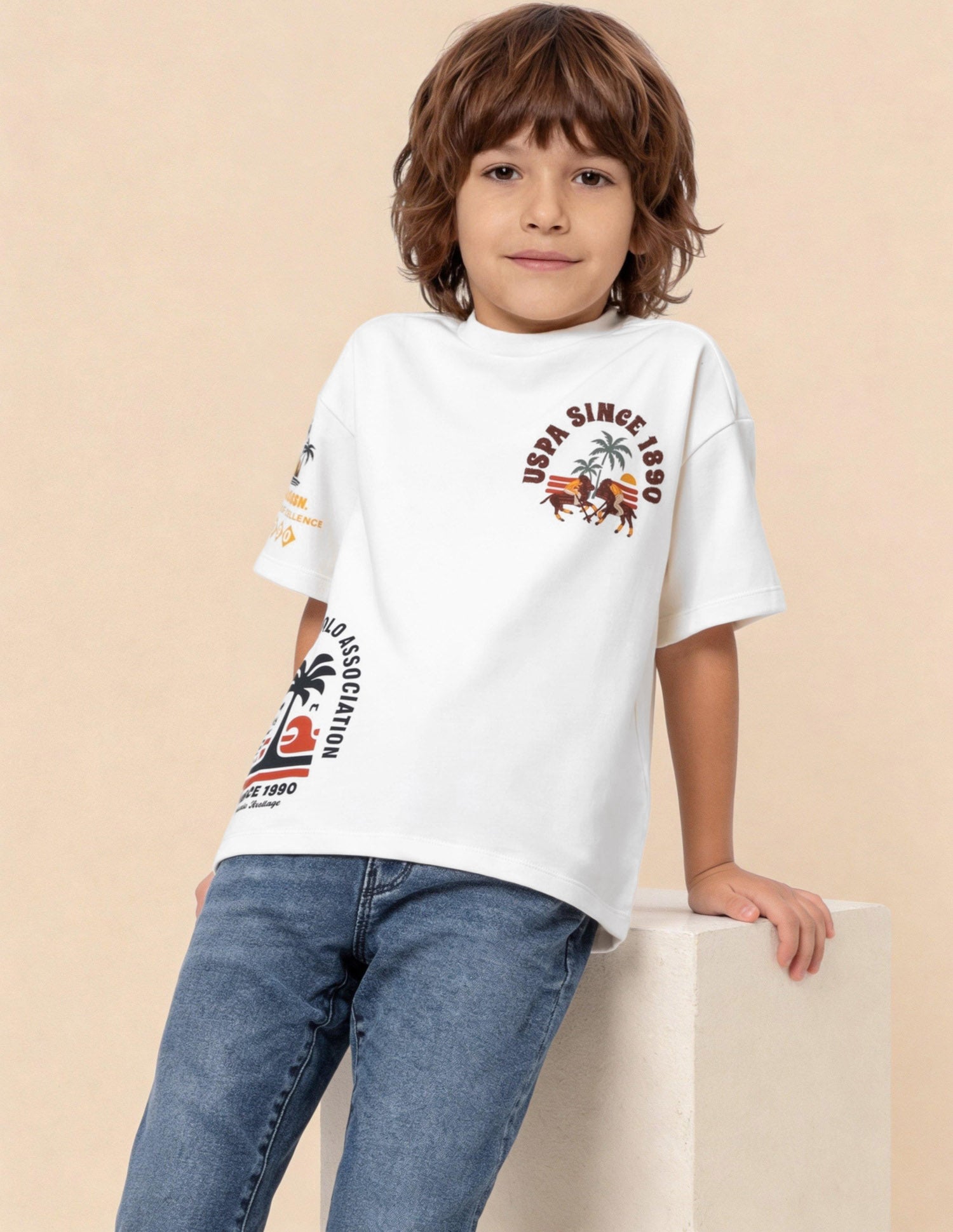Graphic Brand Printed Oversized Fit T-Shirt