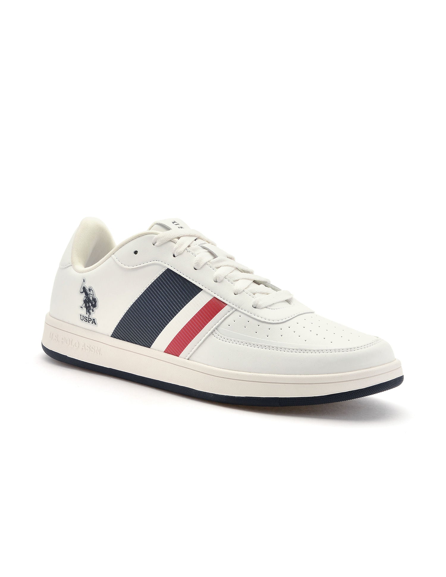 Men Gael Off White Retro Court Sneakers White - U.S. POLO ASSN. | Large
