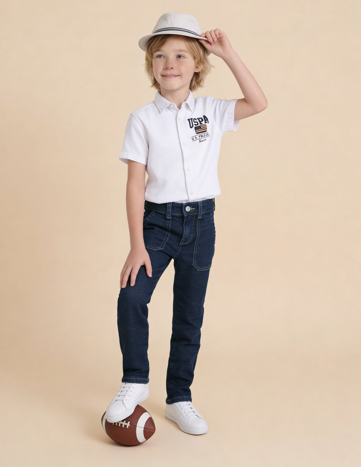 Mid Rise Slim Fit Jeans Blue - U.S. Polo Assn. India | Large