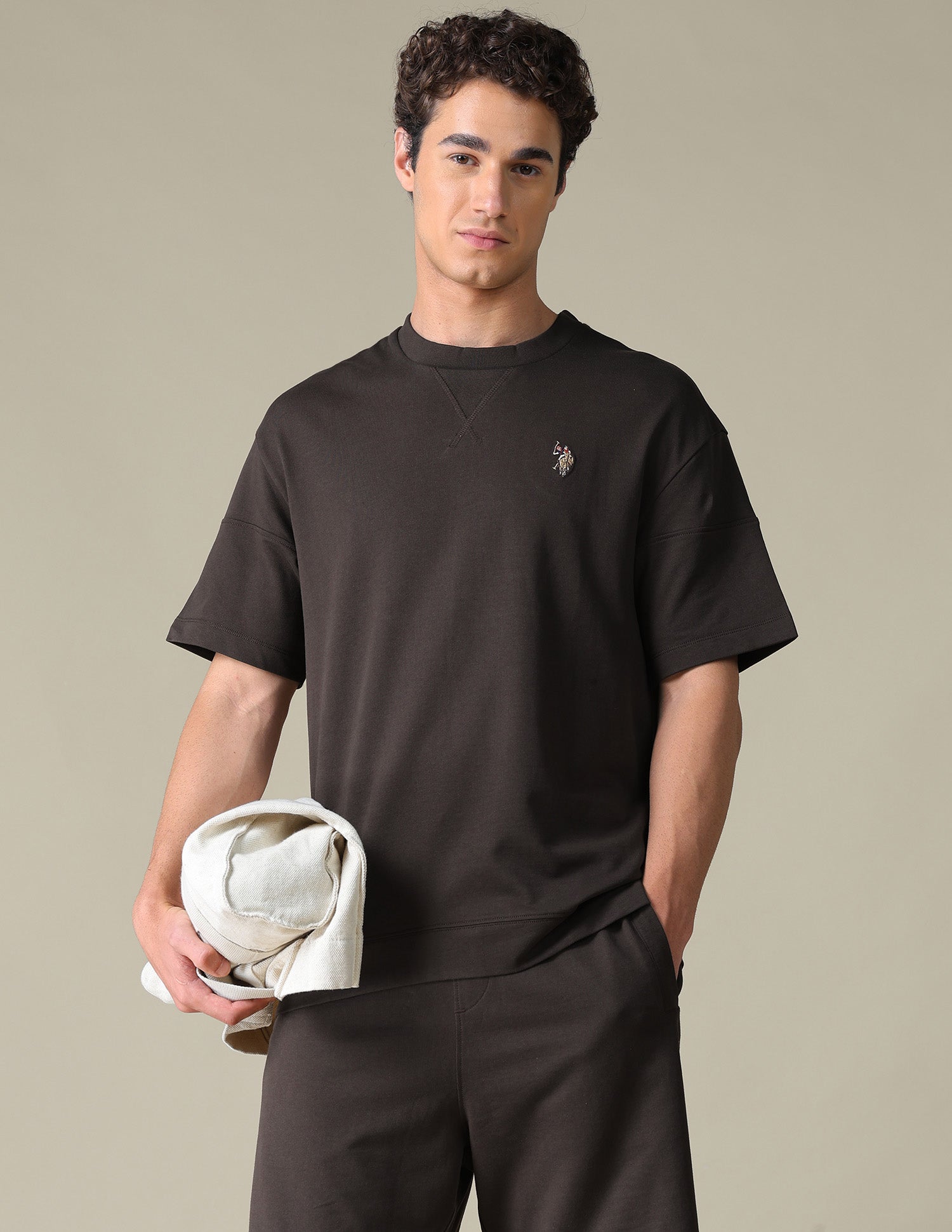 Solid Relaxed Fit T-Shirt Purple - U.S. Polo Assn. India | Large