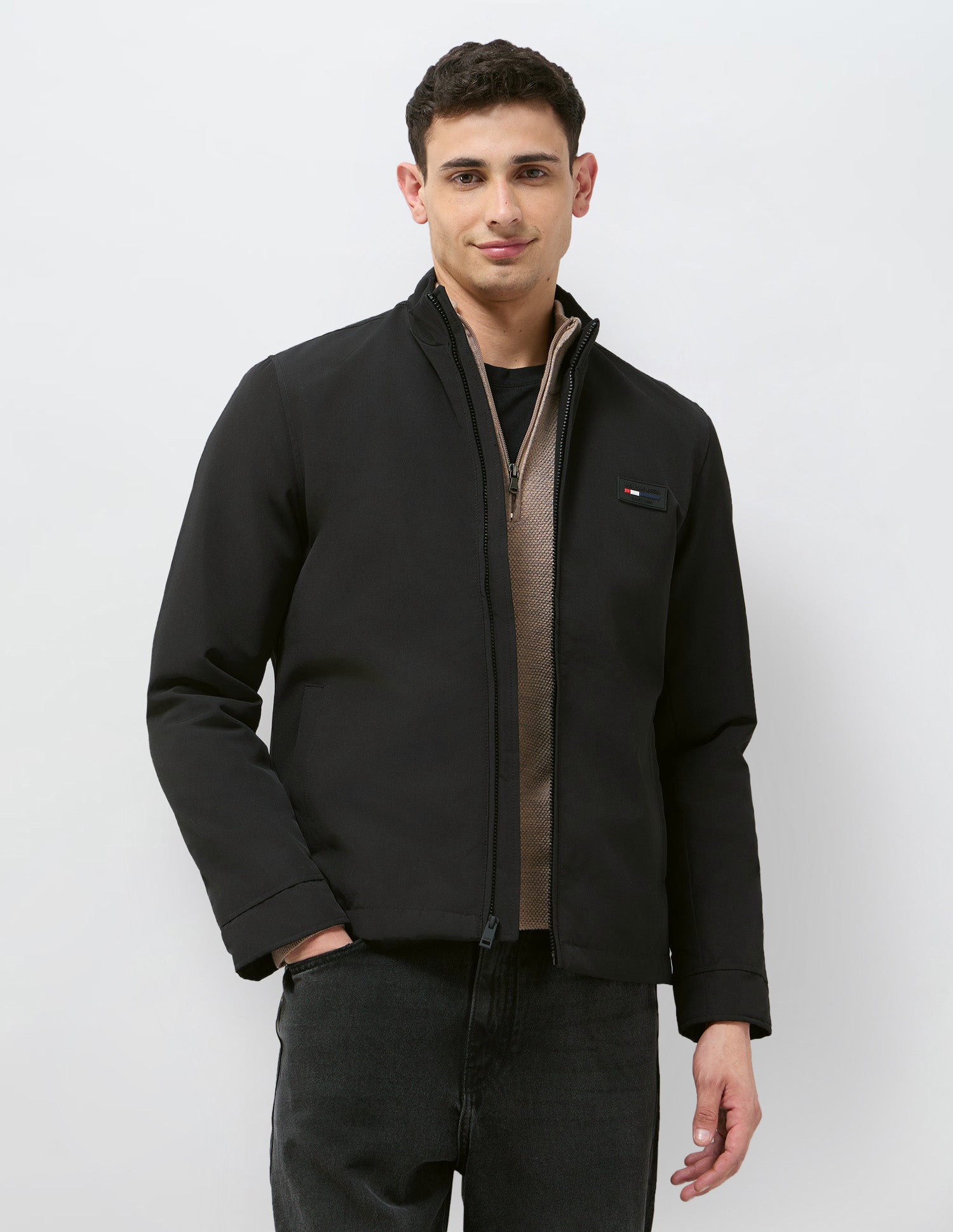 High Neck Solid Jacket