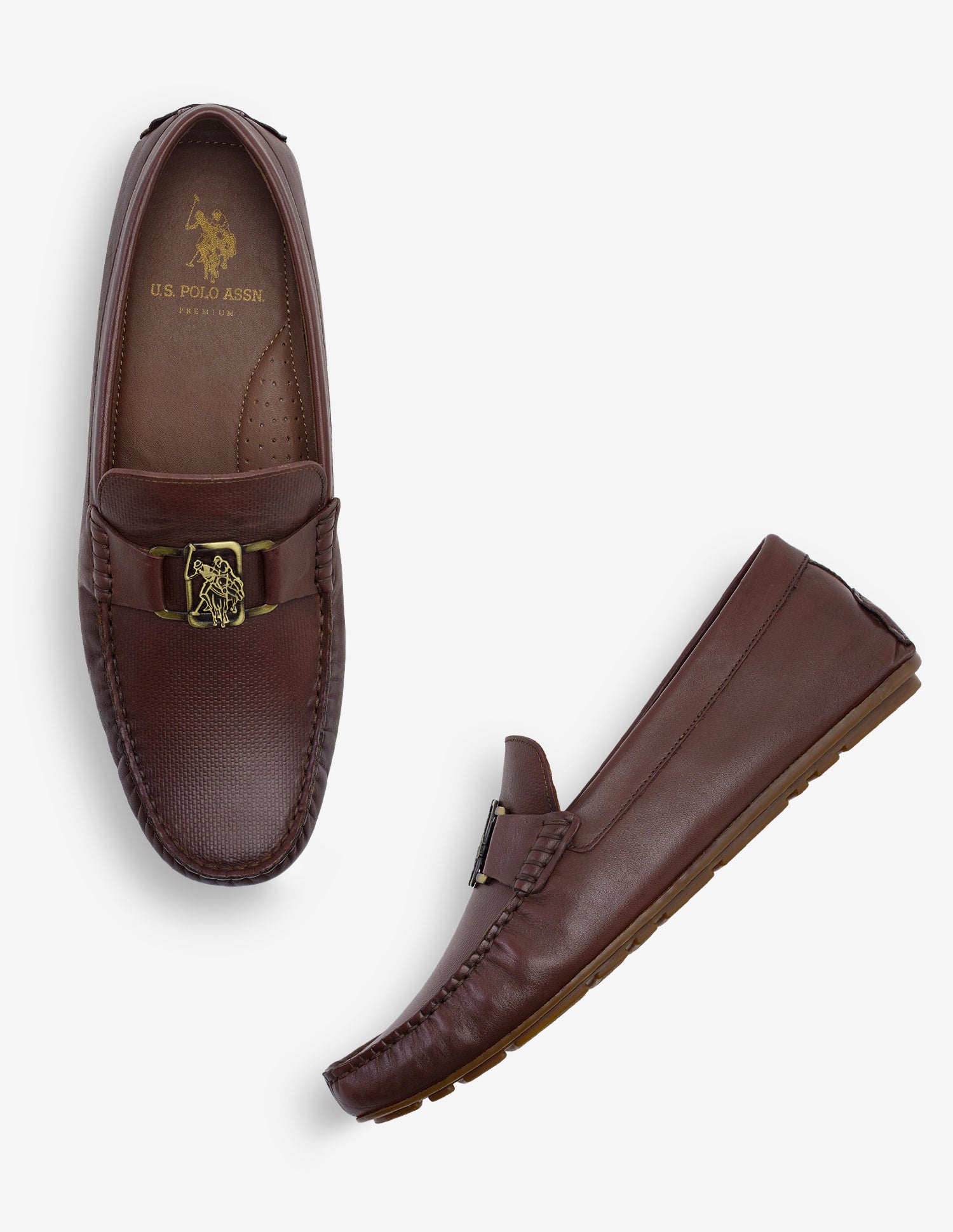 Aven Leather Loafers Tan - U.S. Polo Assn. India | Large