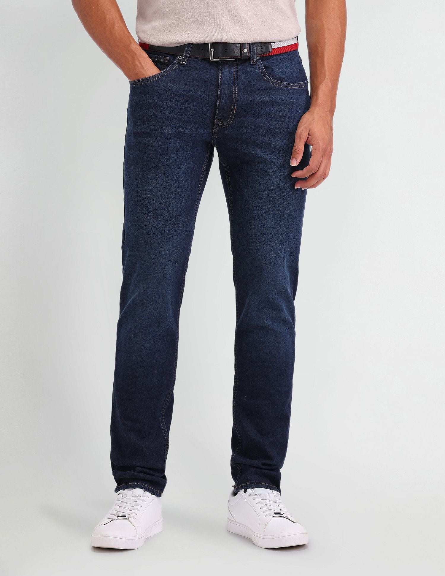 Brandon Slim Tapered Fit Blue Jeans Blue - U.S. Polo Assn. India | Large