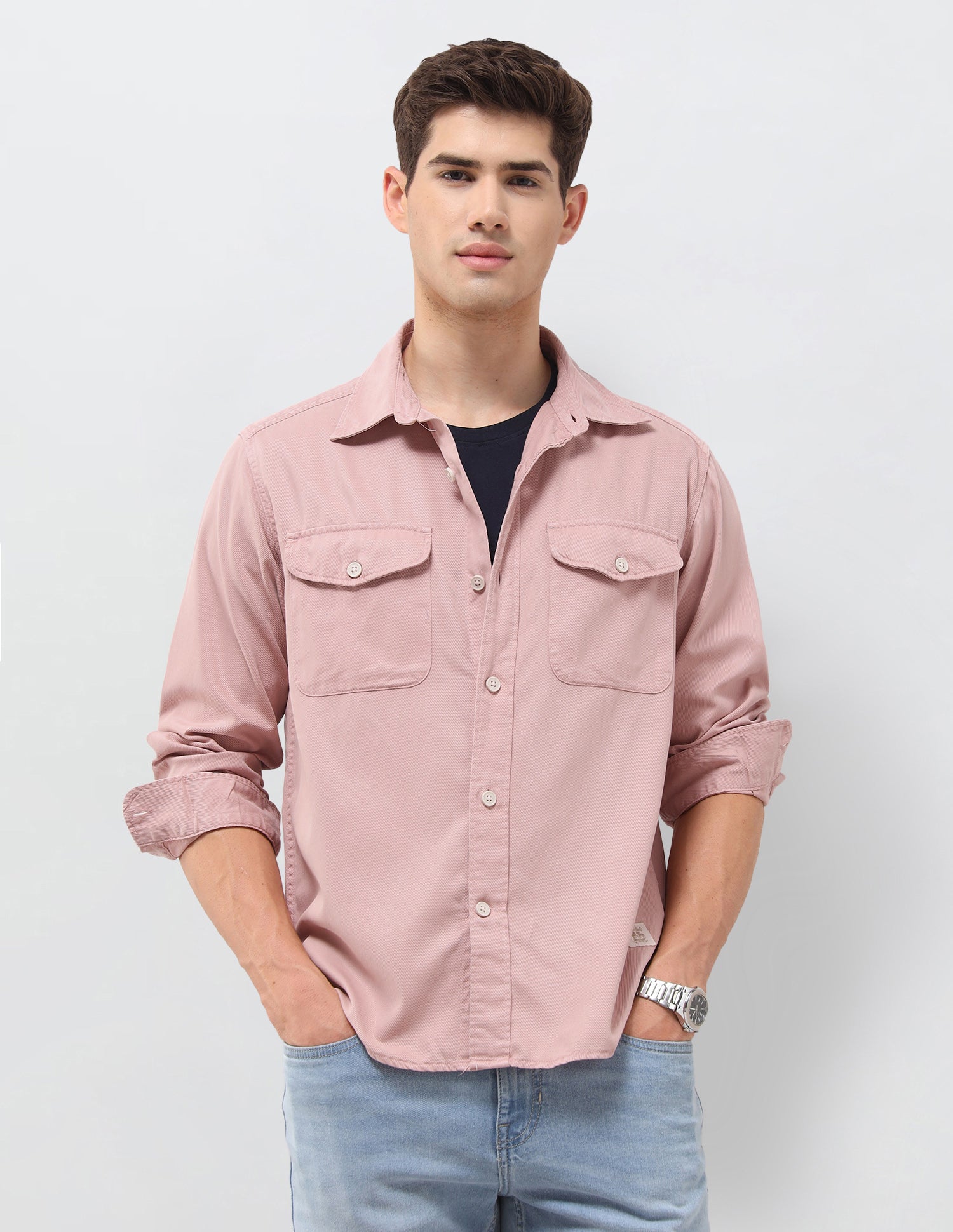 Solid Twill Shirt Pink - U.S. Polo Assn. India | Large