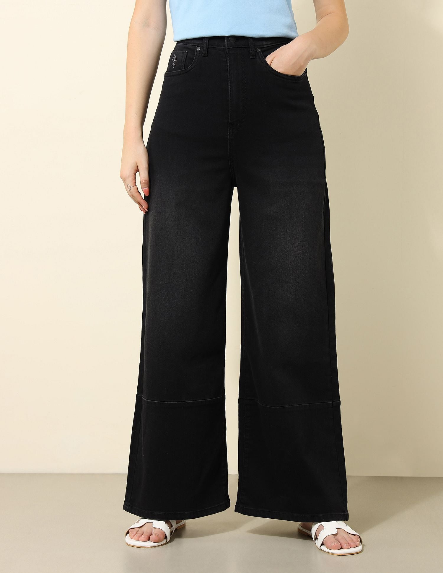 High Rise Wide Leg Jeans