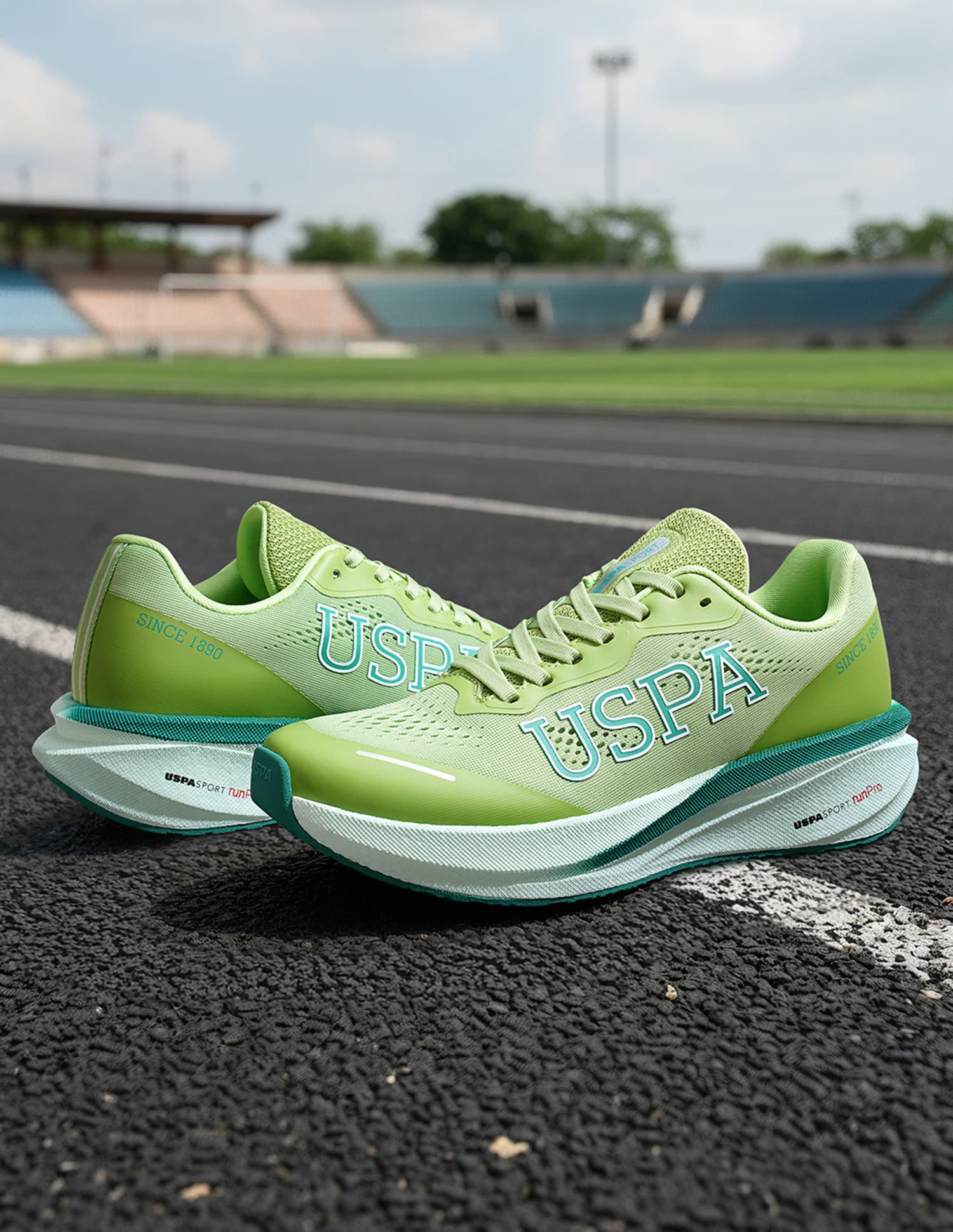 Men Rainer USPA Sport Runpro Running Shoes Green - U.S. Polo Assn. India | Large
