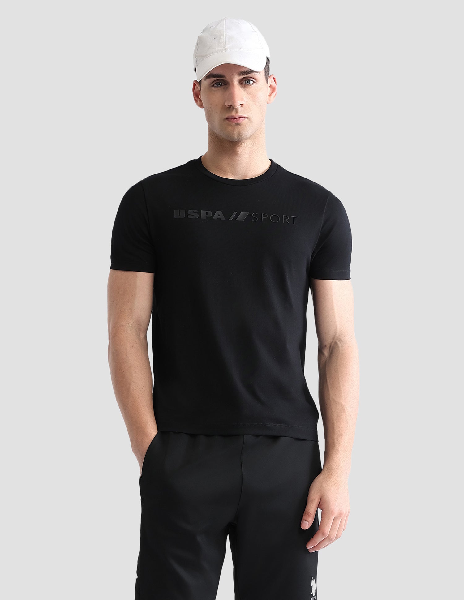 Brand Embossed Regular Fit Active T-Shirt