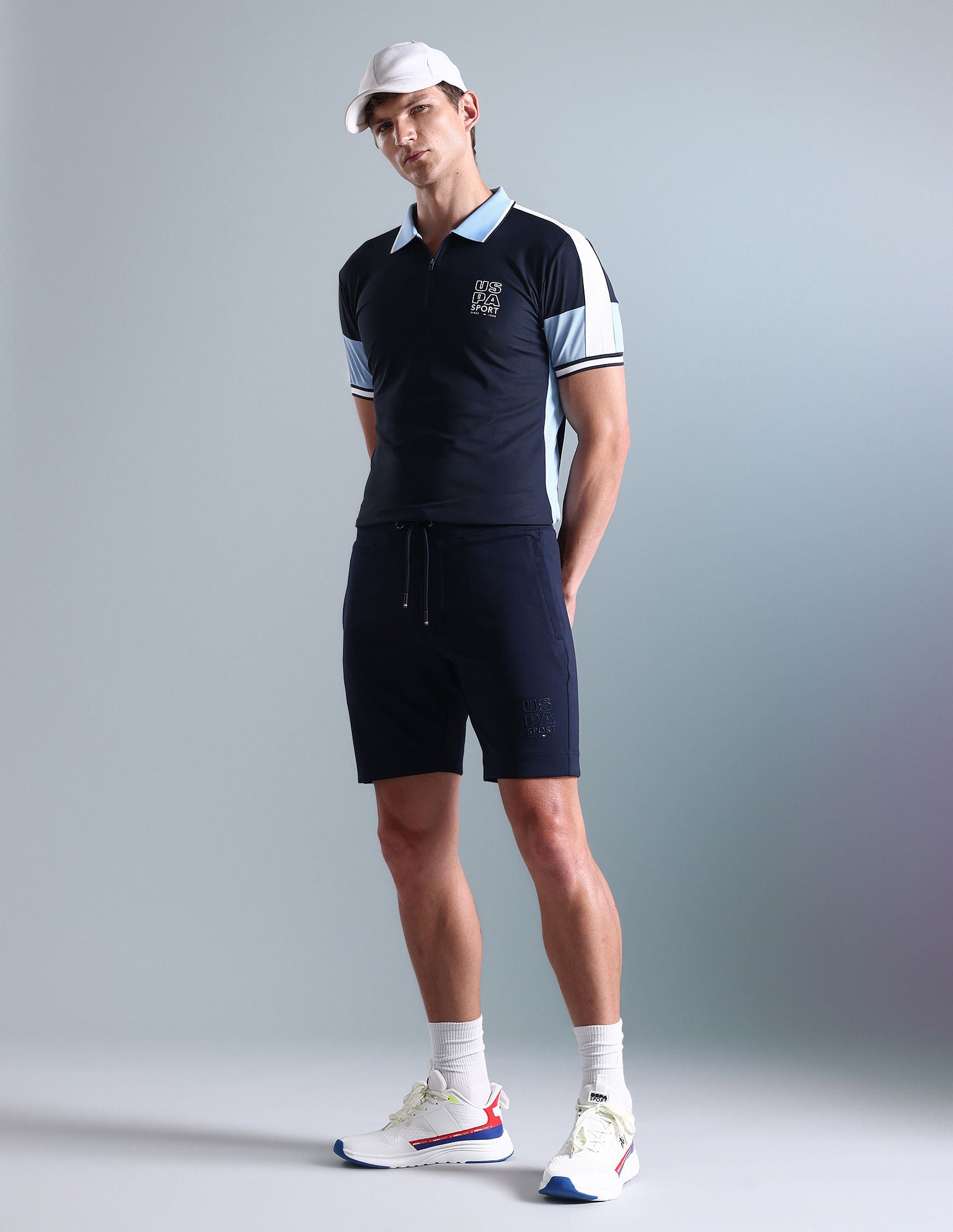 Colour Block Slim Polo Shirt Navy - U.S. Polo Assn. India | Large