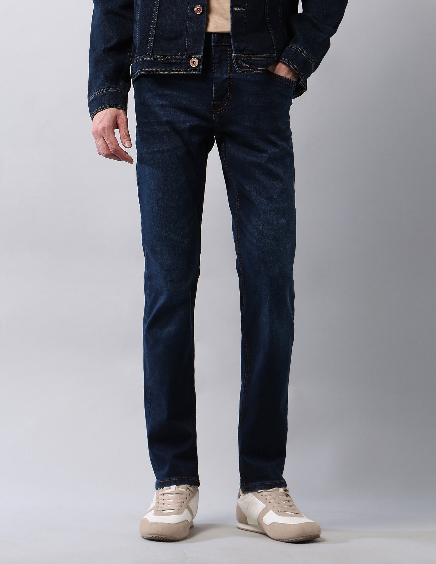 Brandon Slim Tapered Fit Blue Jeans