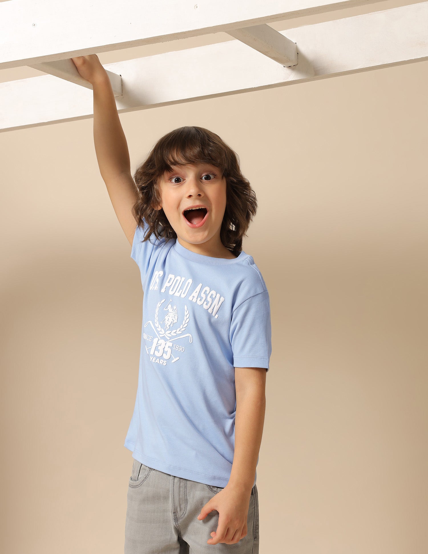 Boys Brand Embossed Pure Cotton T-Shirt